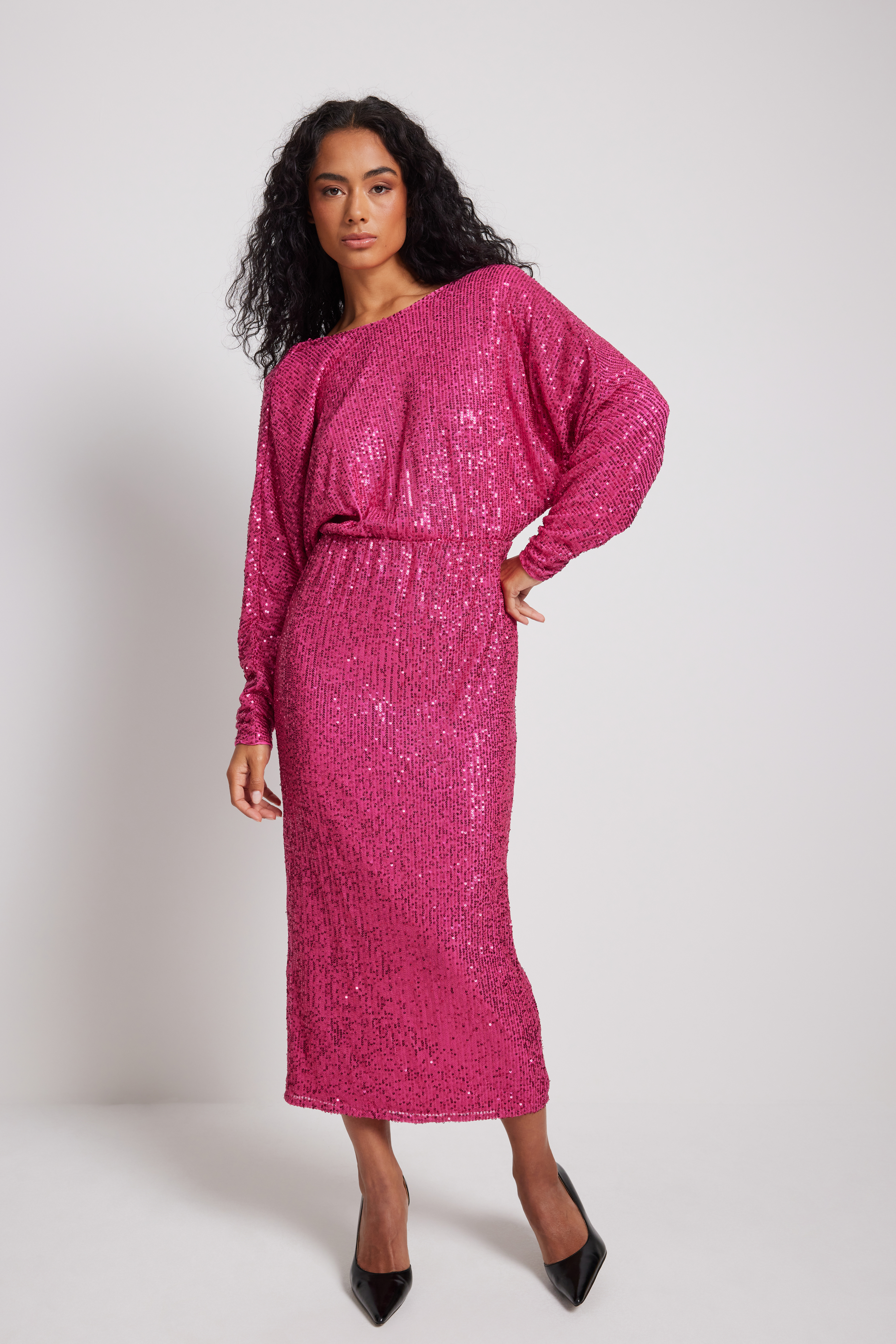 Mode Jurken Babydoll-jurken Farina for NA-KD Babydoll-jurk roze casual uitstraling 