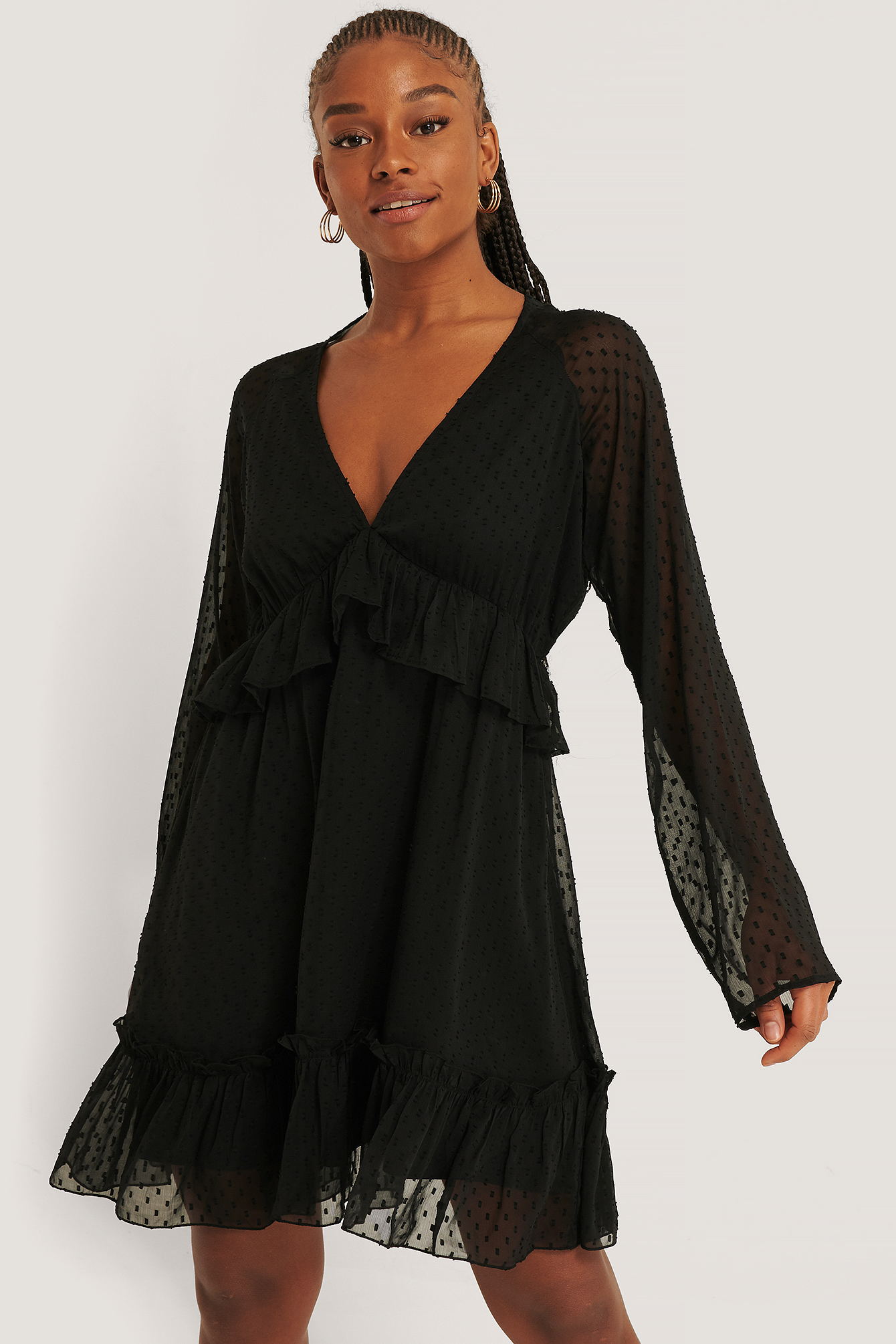 Boho deep v dress