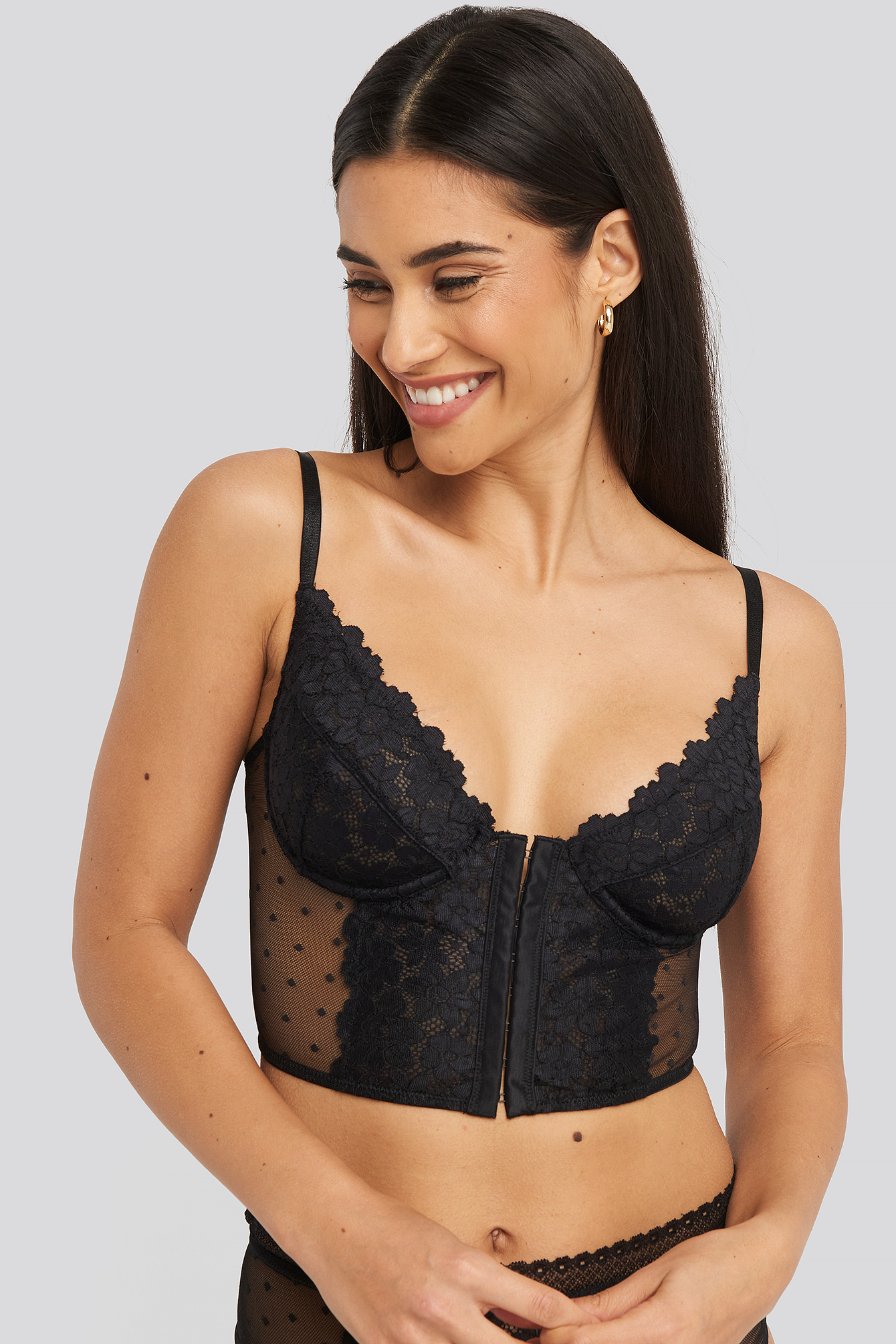 Bustier black lace Clearance