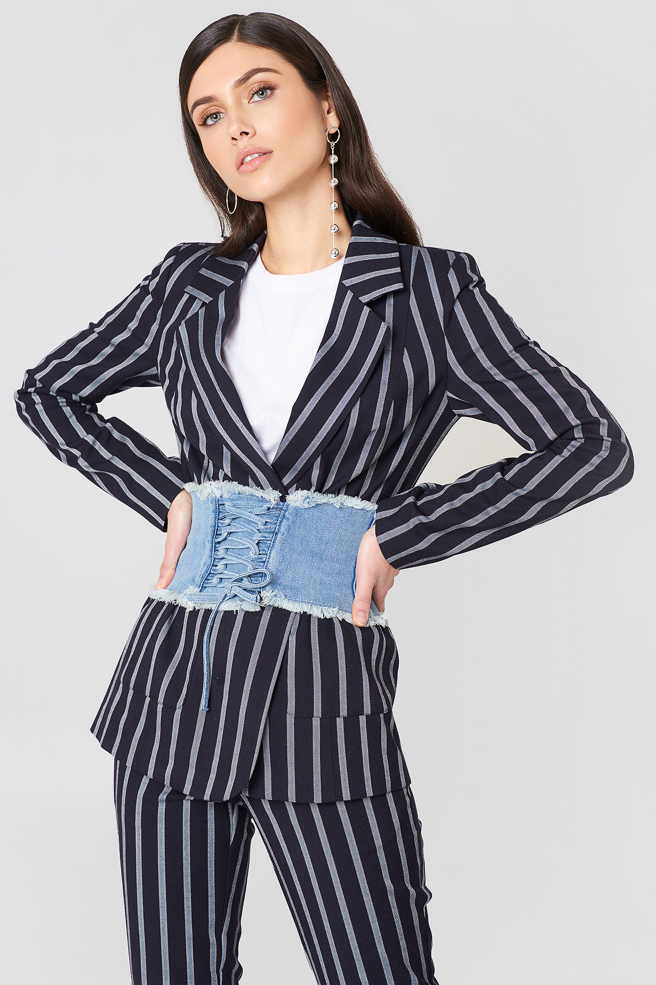 Denim Corset Mid Blue