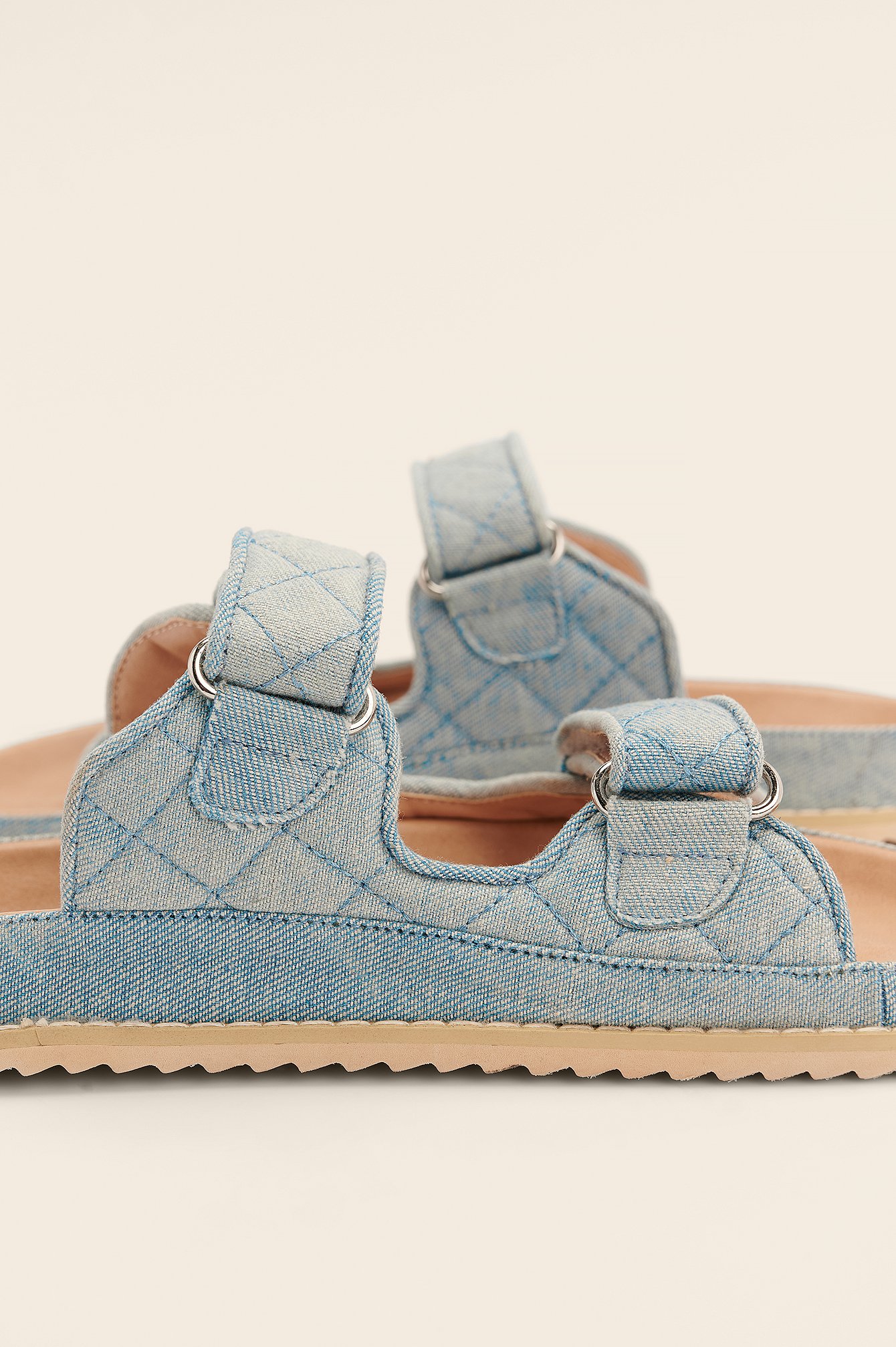 velcro quilted sandals