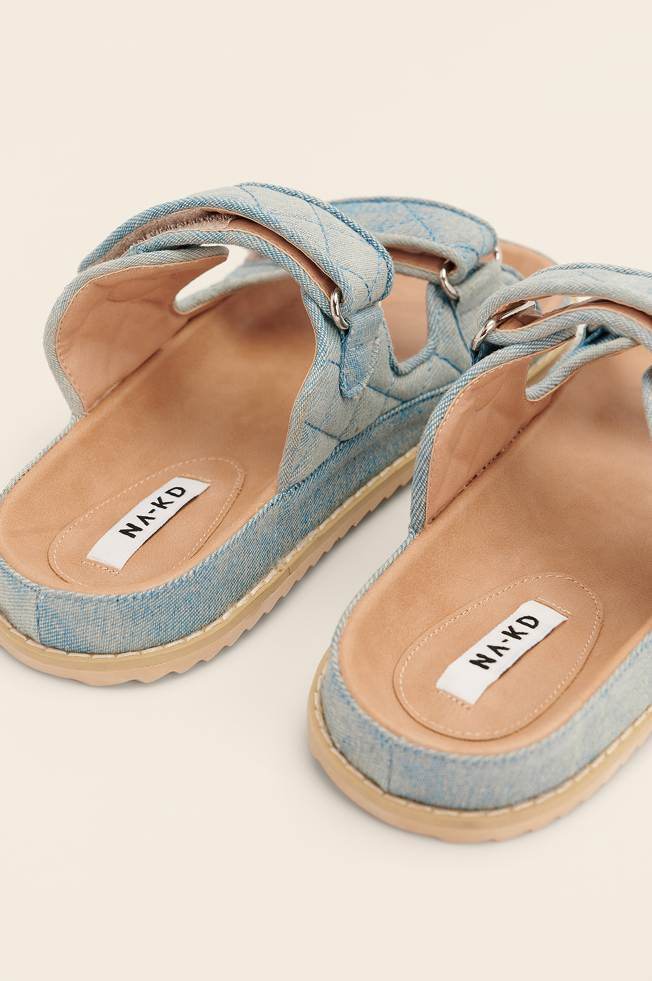 velcro quilted sandals