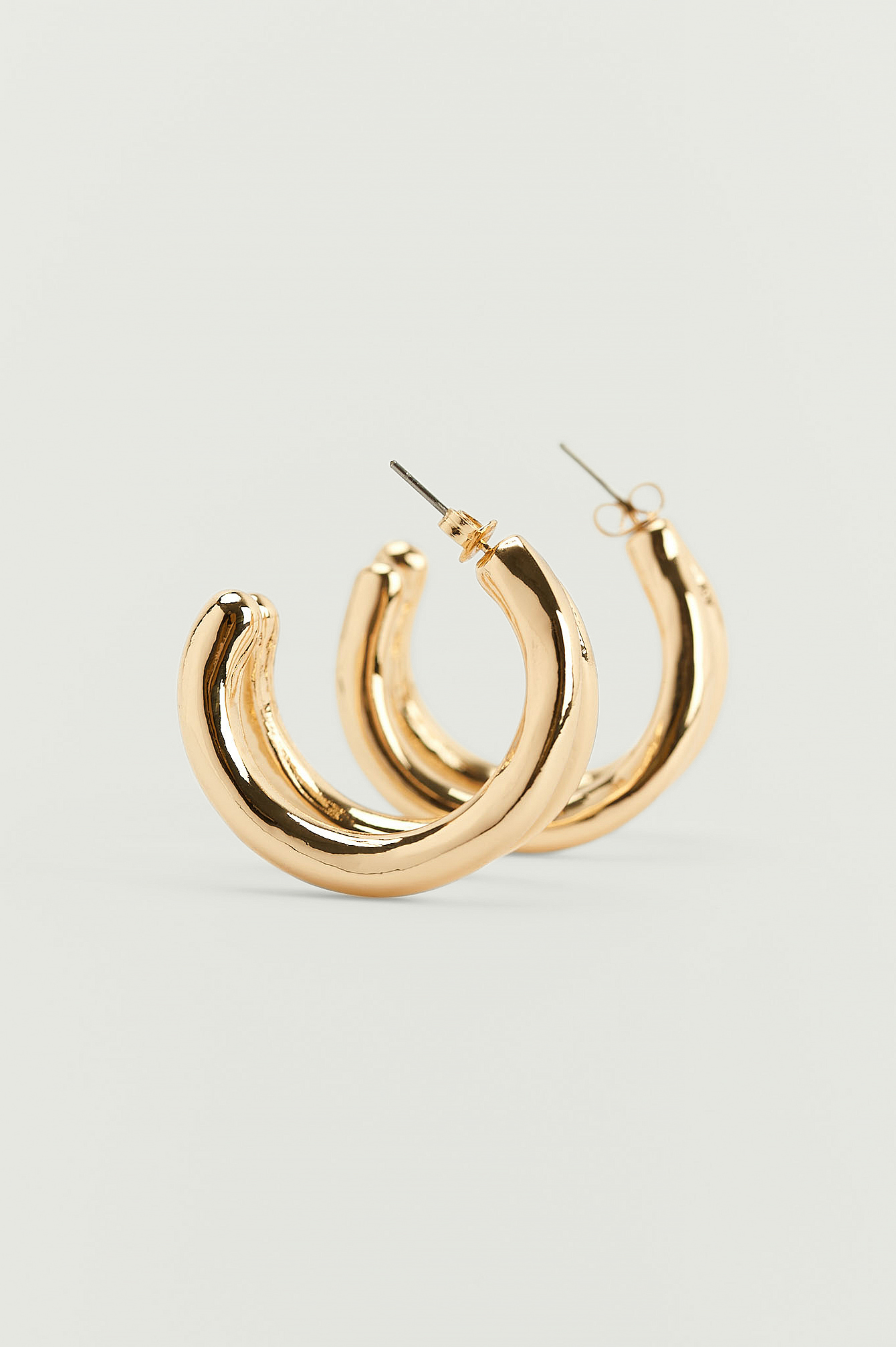 Gold Double Chunky Hoops