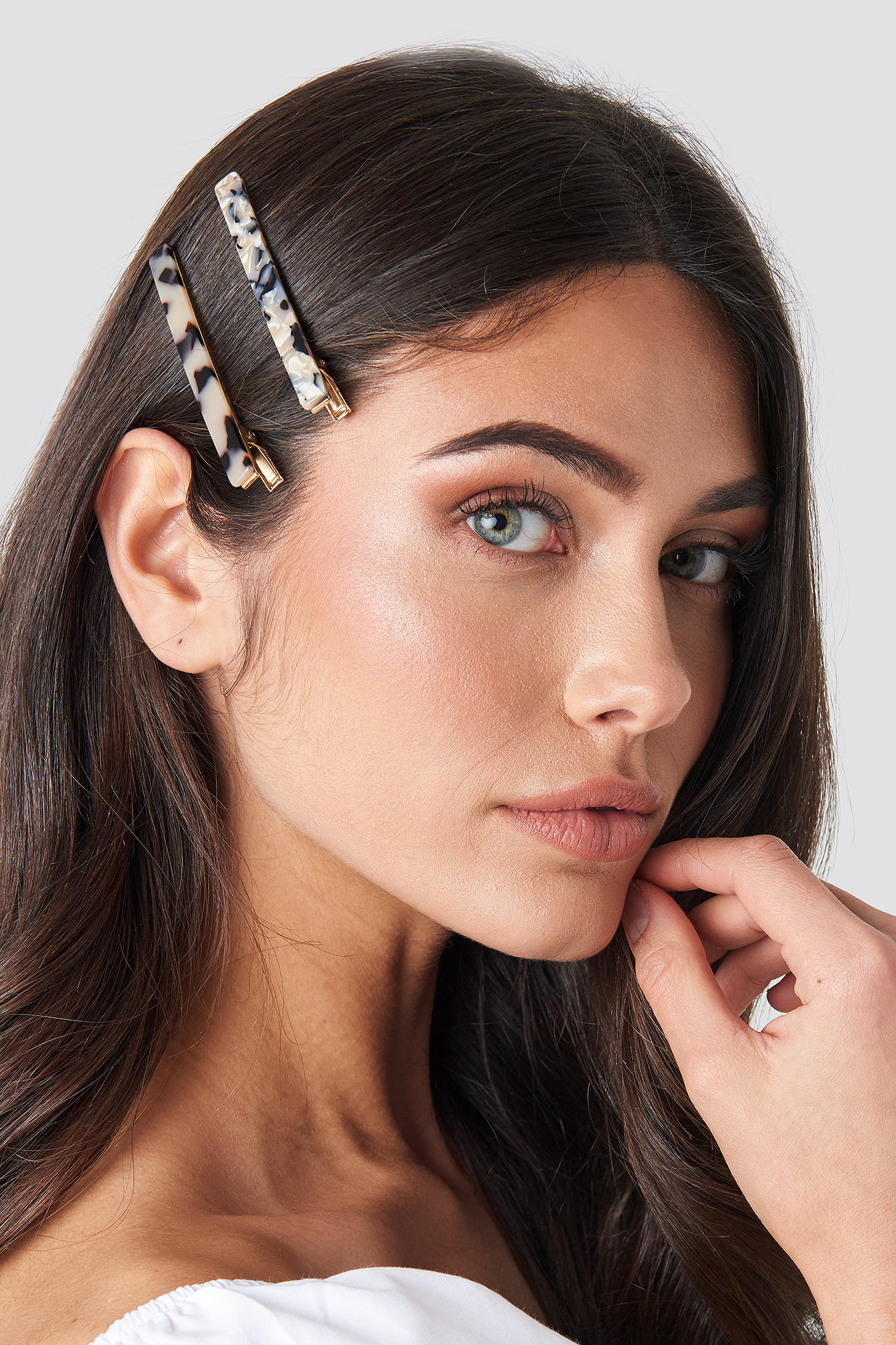 Double Pack Slim Hairclips Tortoise