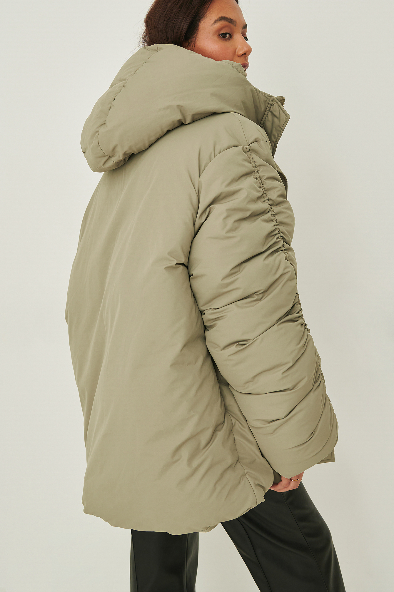 oversized olive green jacket