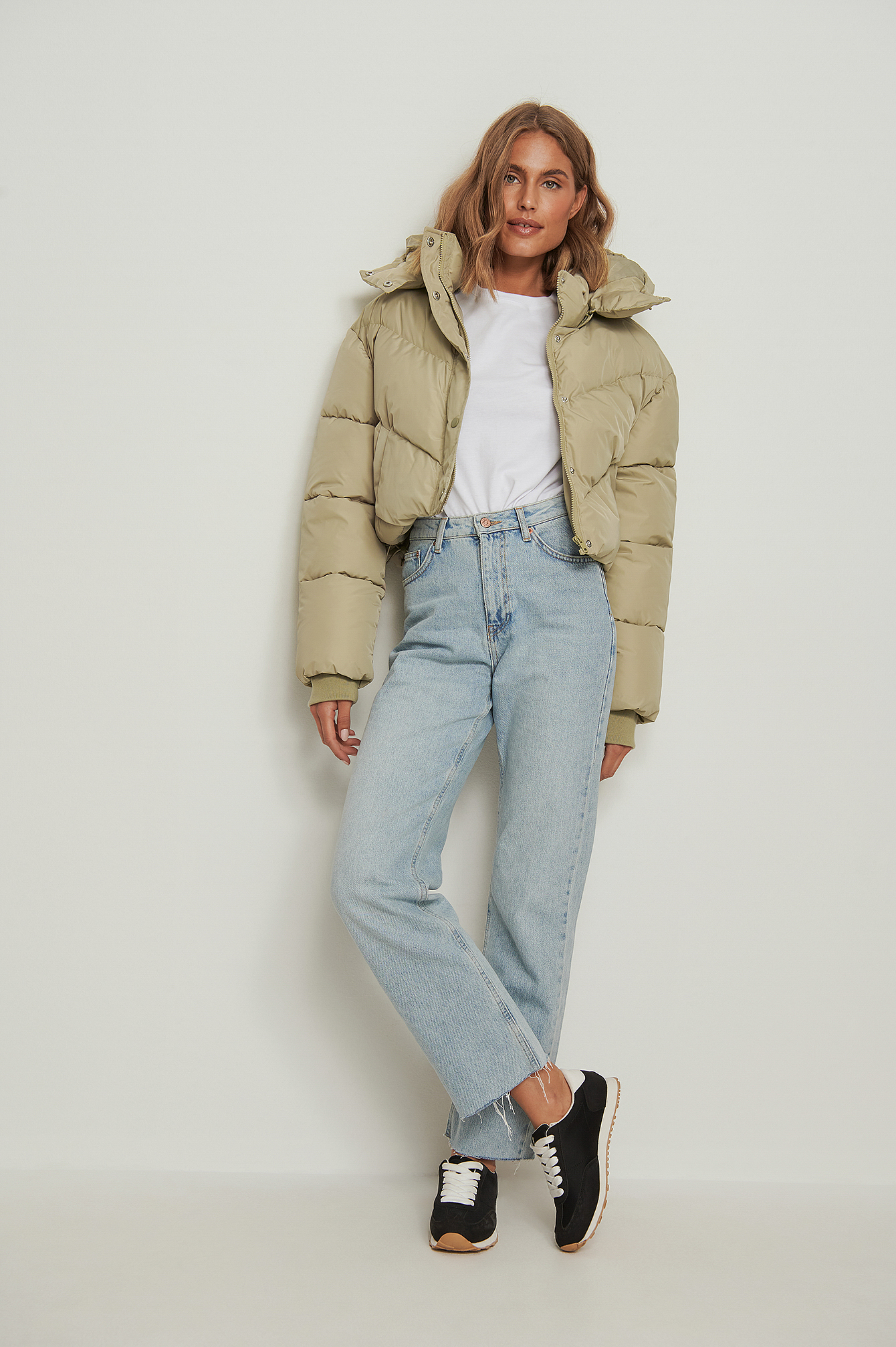 Drawstring Detail Short Padded Jacket 