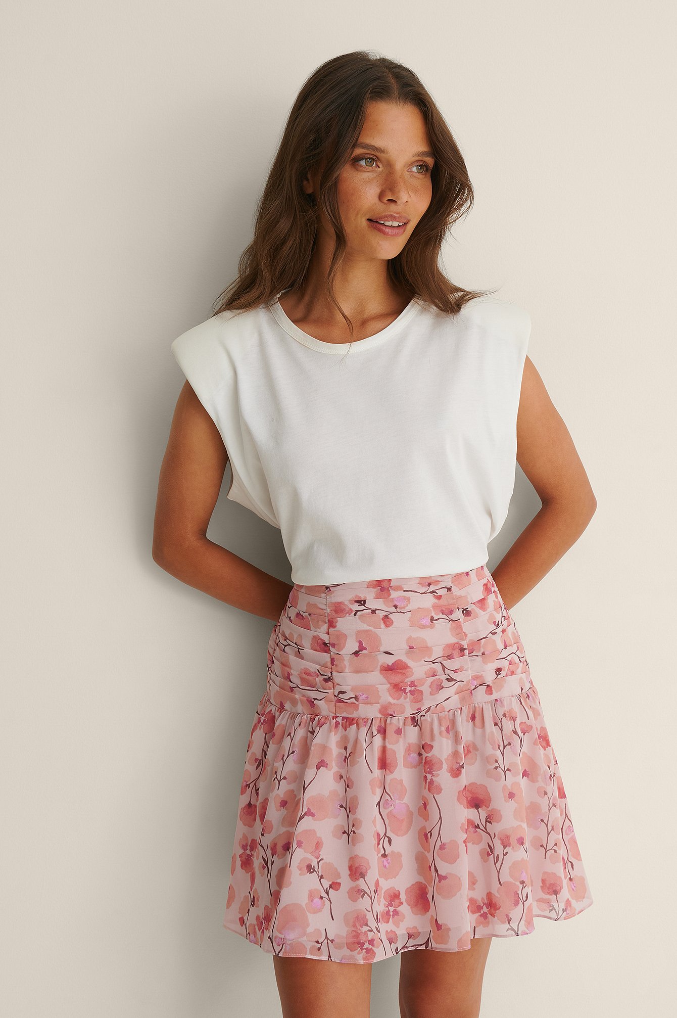 NA-KD Trend Drawstring Mini Skirt - Pink