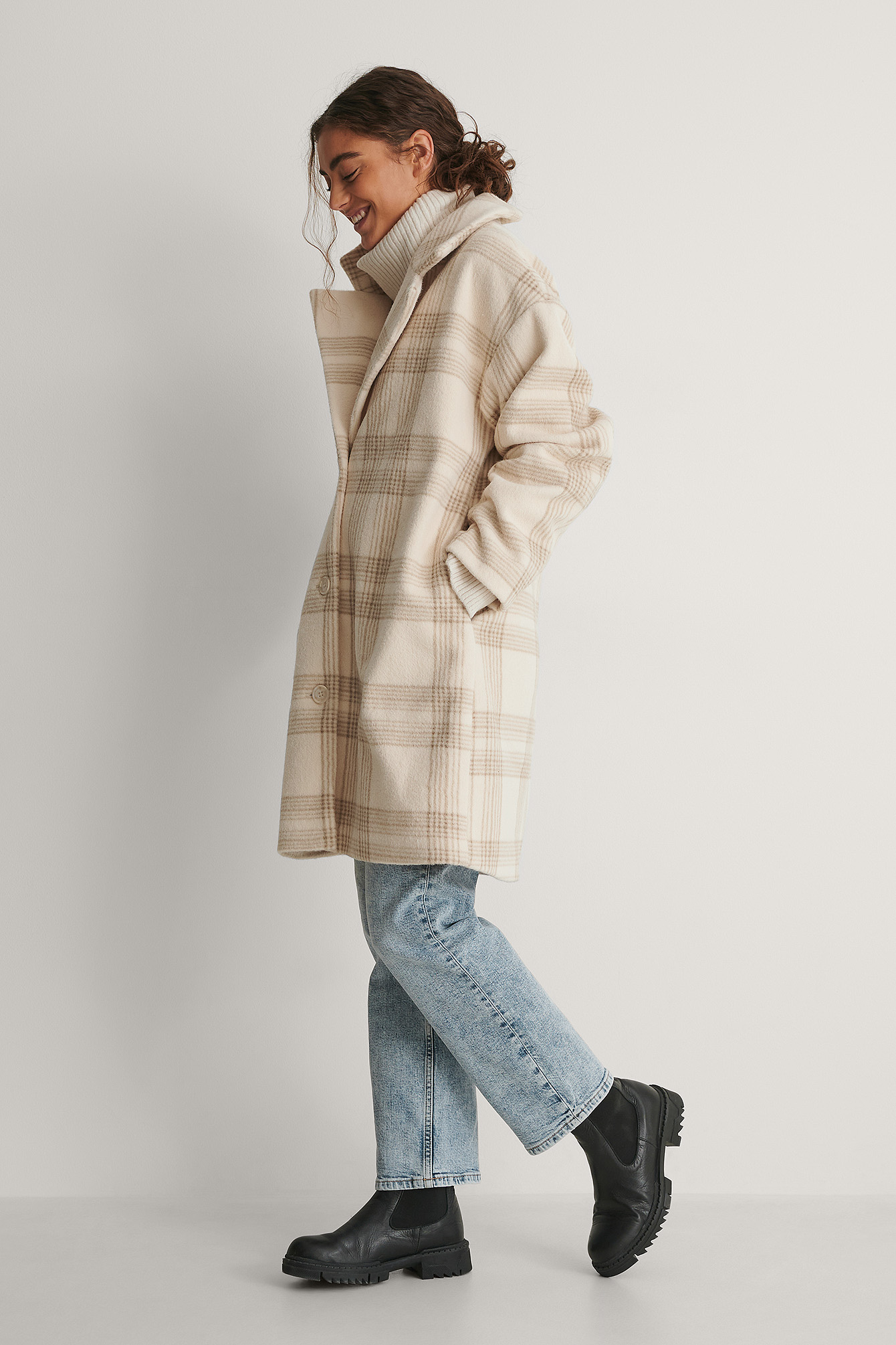 checked coat
