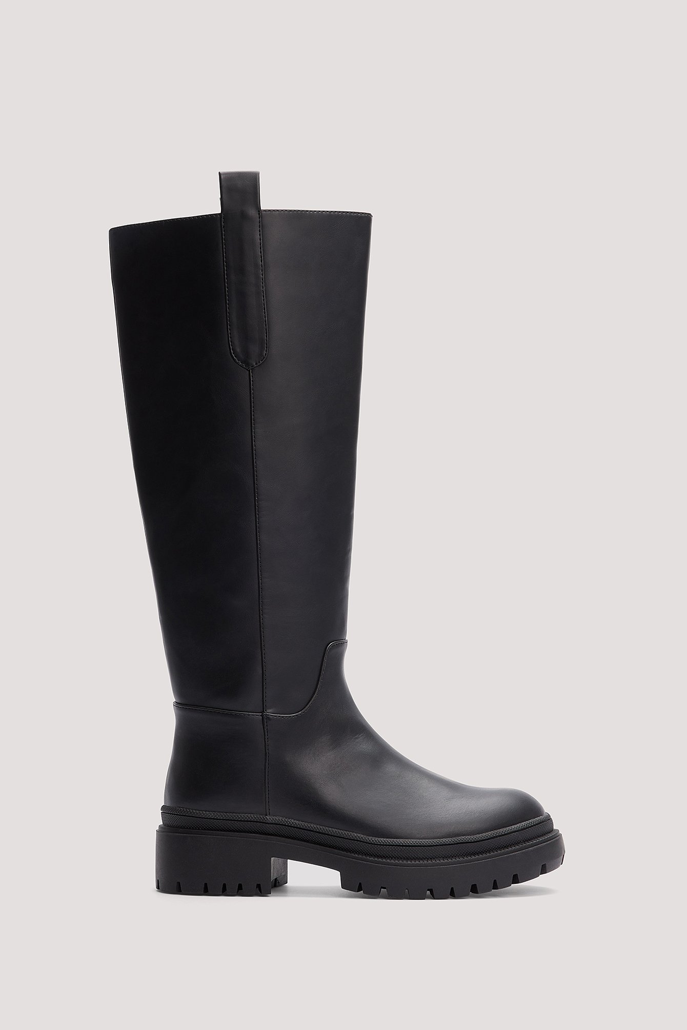 Rianne Meijer x NA-KD Boots med högt skaft och matt yta - Black