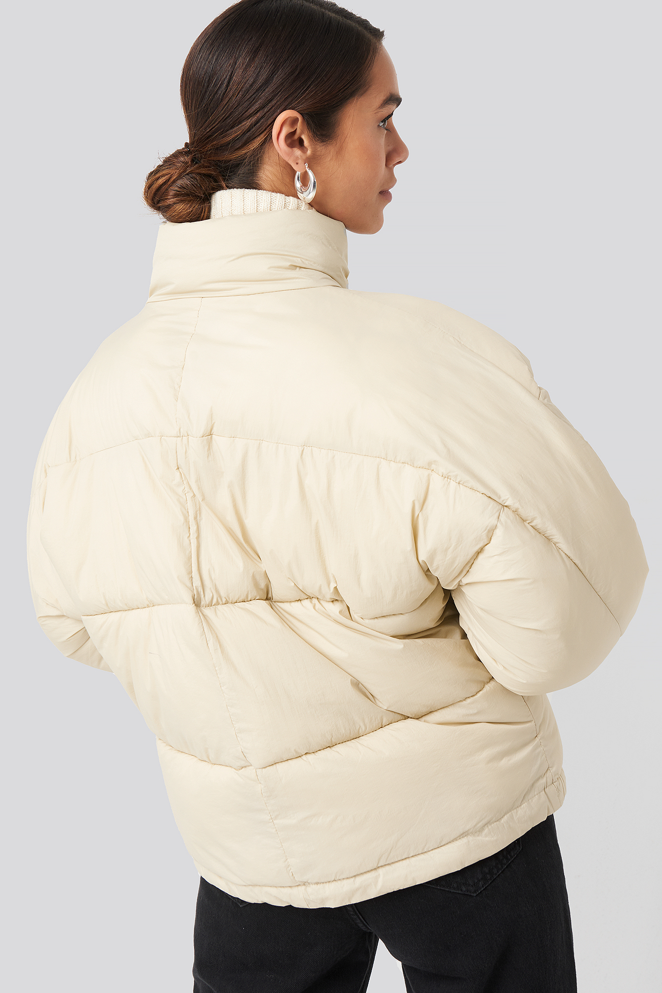 beige puffy jacket