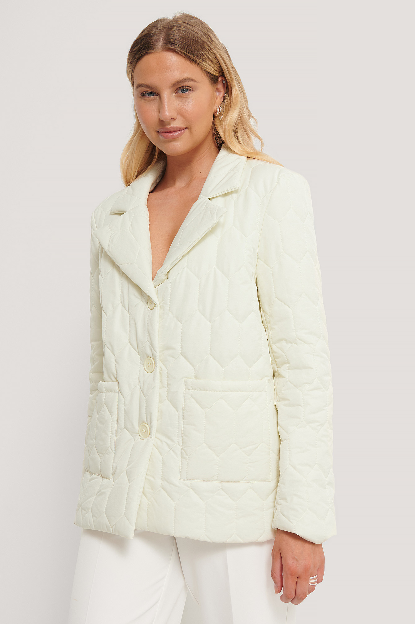 off white quilted jacket