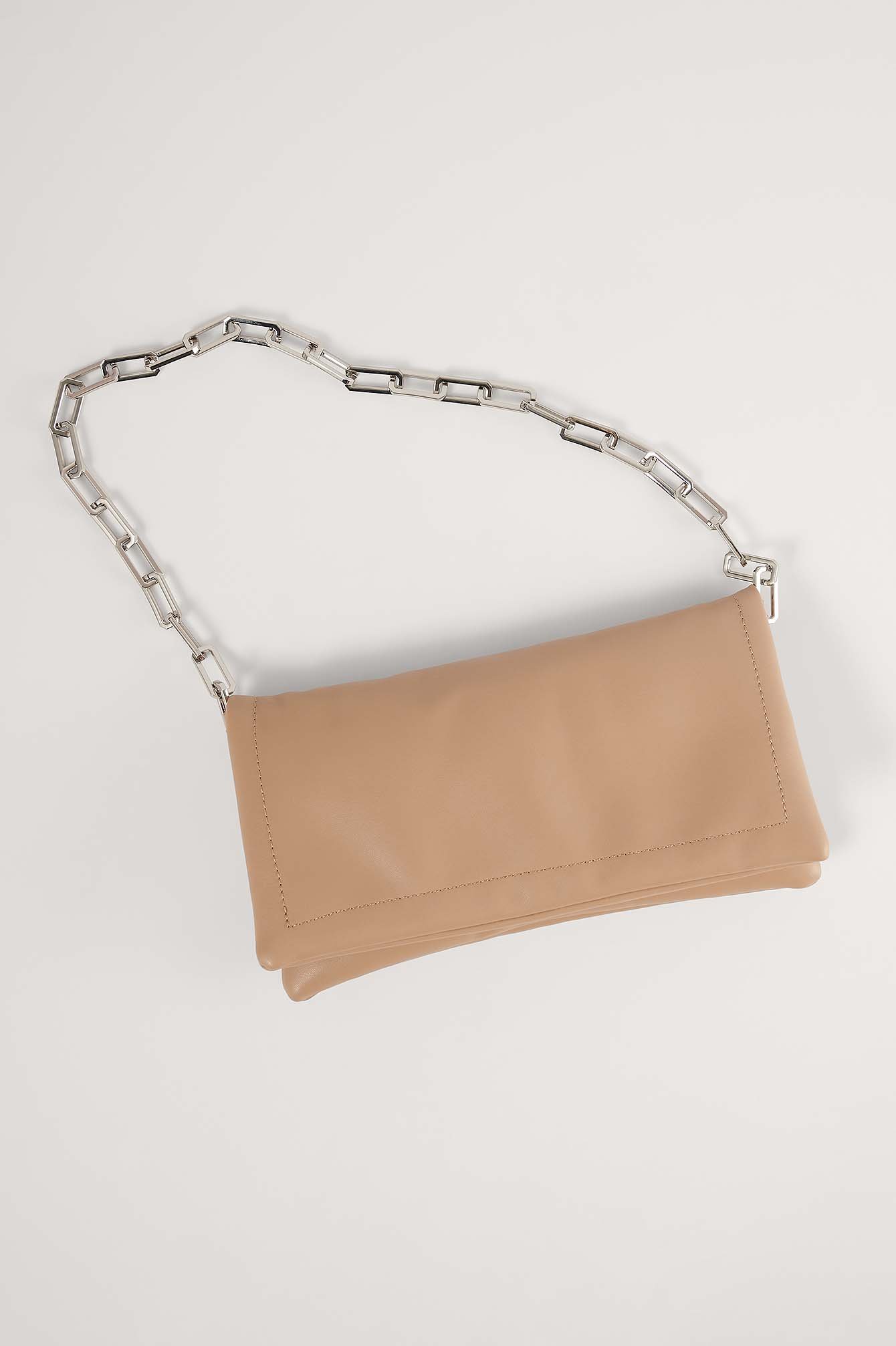 Beige Envelope Chain Bag