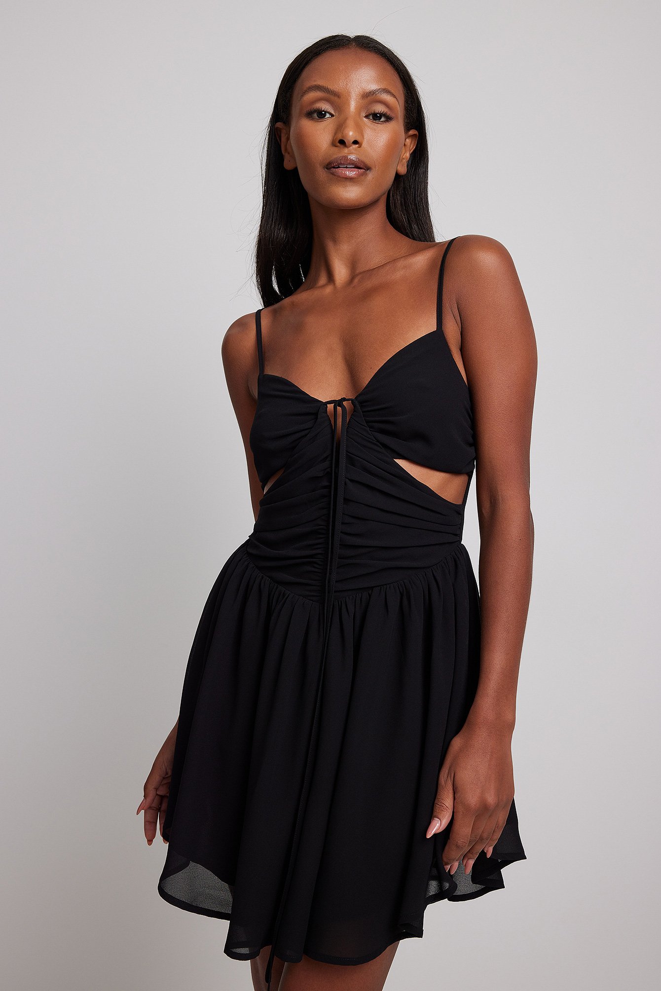 InWear Chiffon jurk blauw-zwart volledige print casual uitstraling Mode Jurken Chiffon jurken 