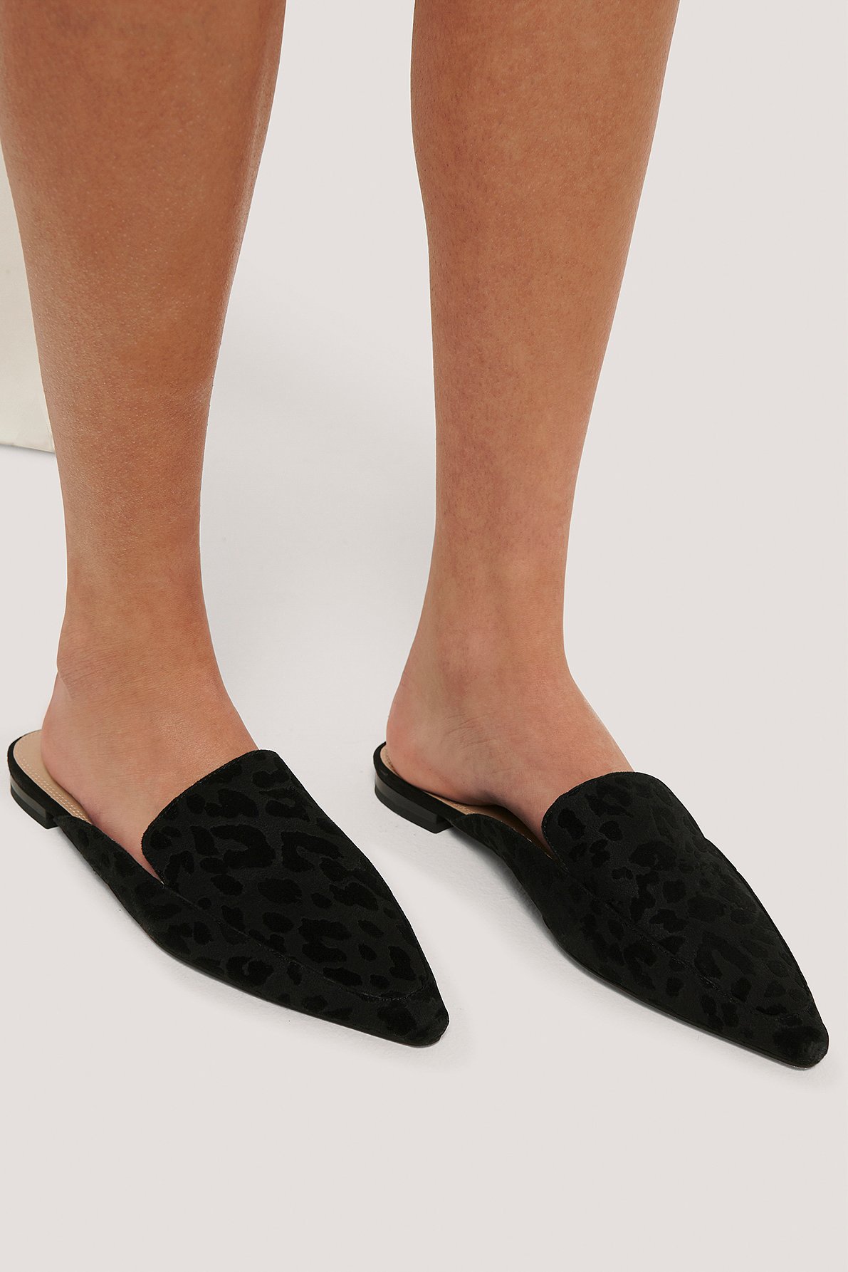 Black Fake Fur Slippers
