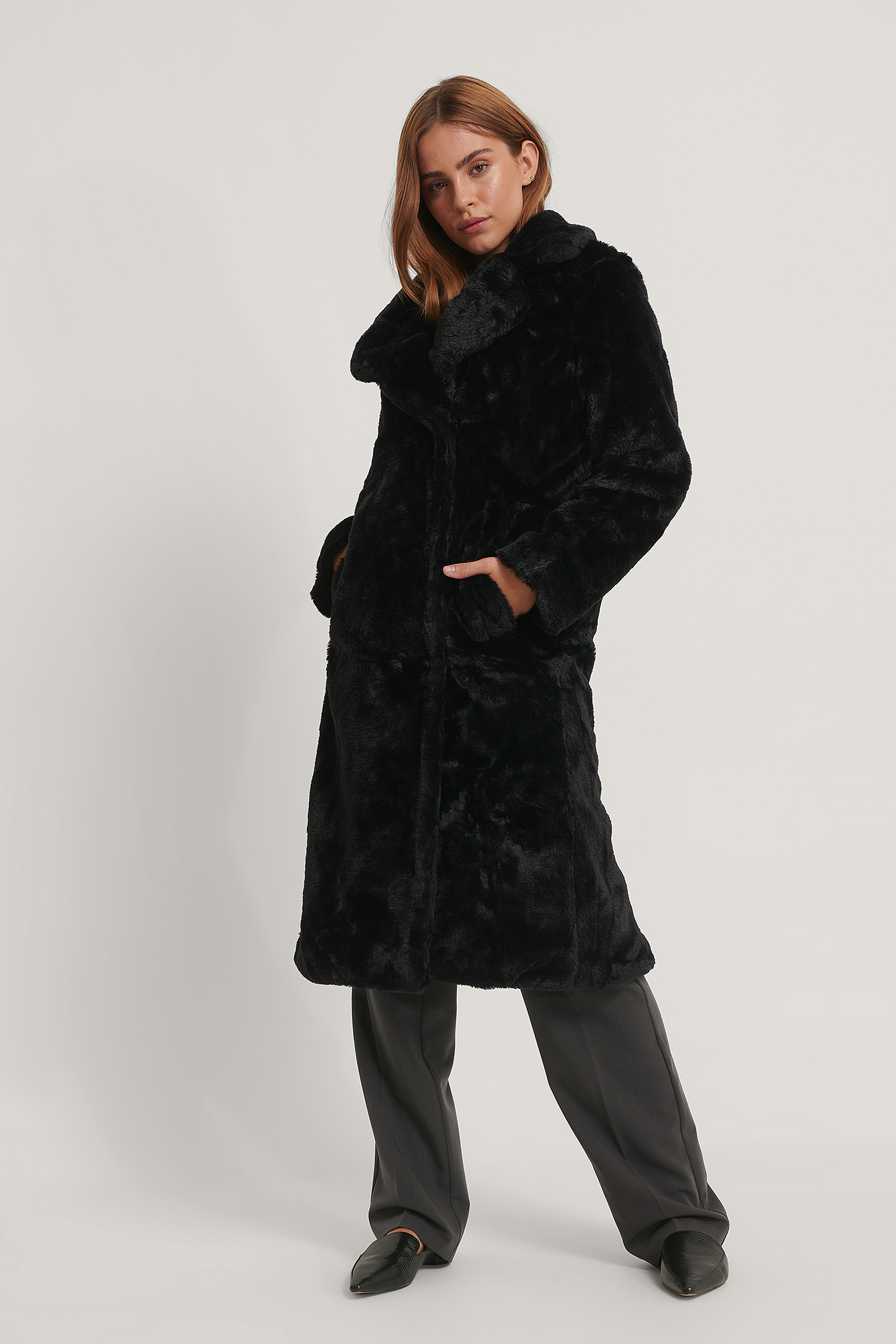 Faux Fur Coat Black | na-kd.com