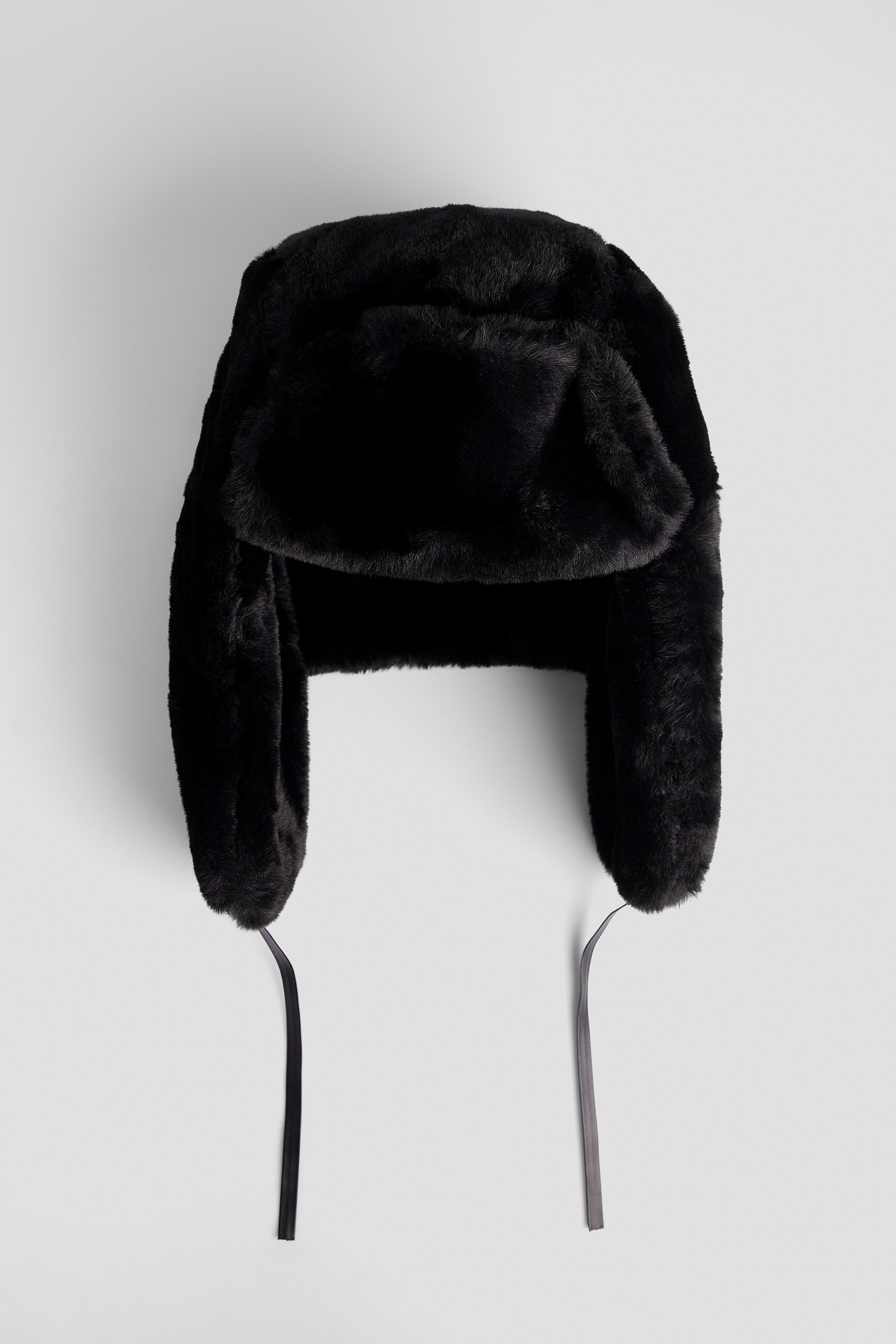 NA-KD Accessories Faux Fur Soft Hat - Black