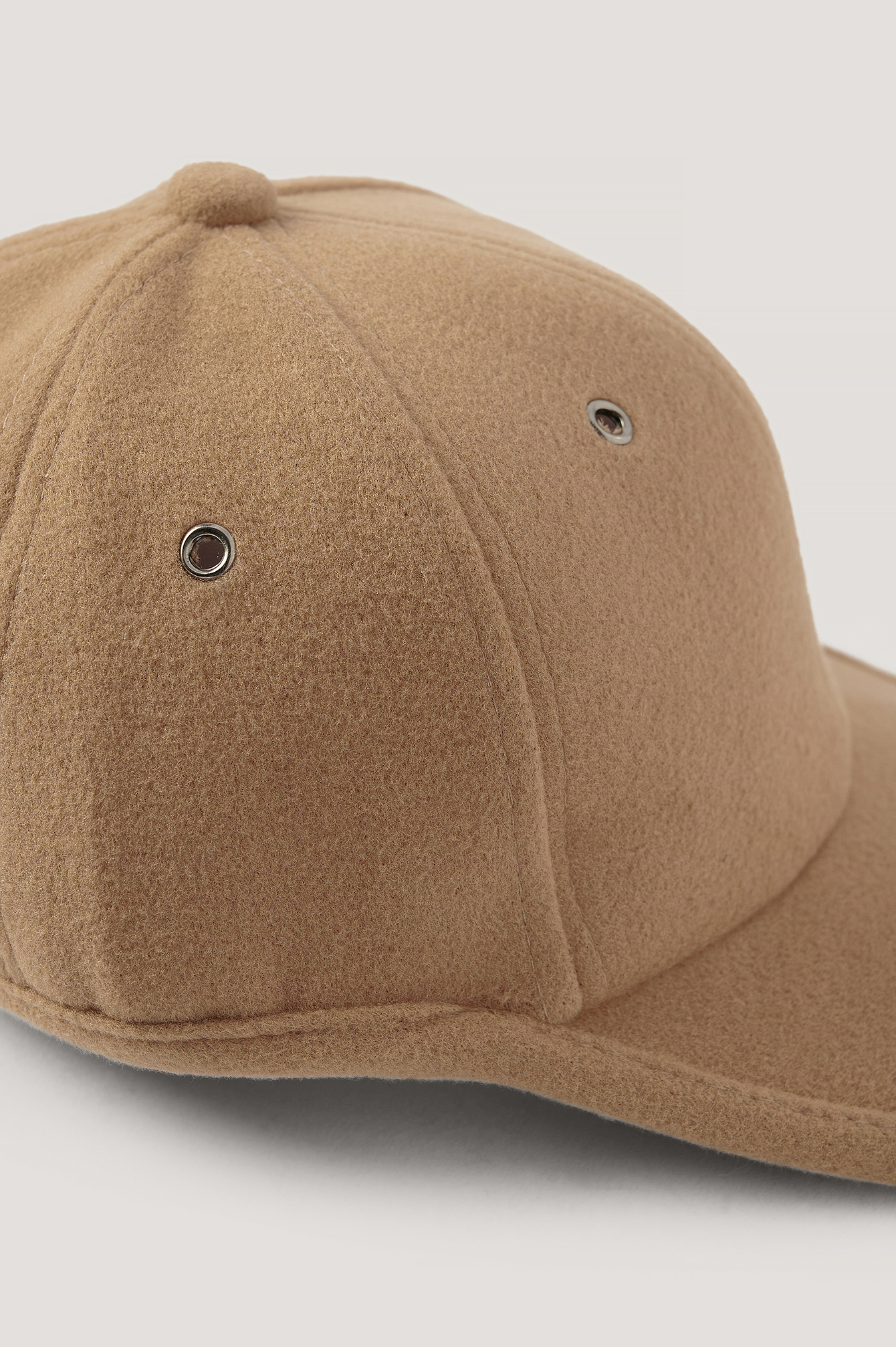 Felt Baseball Cap Beige