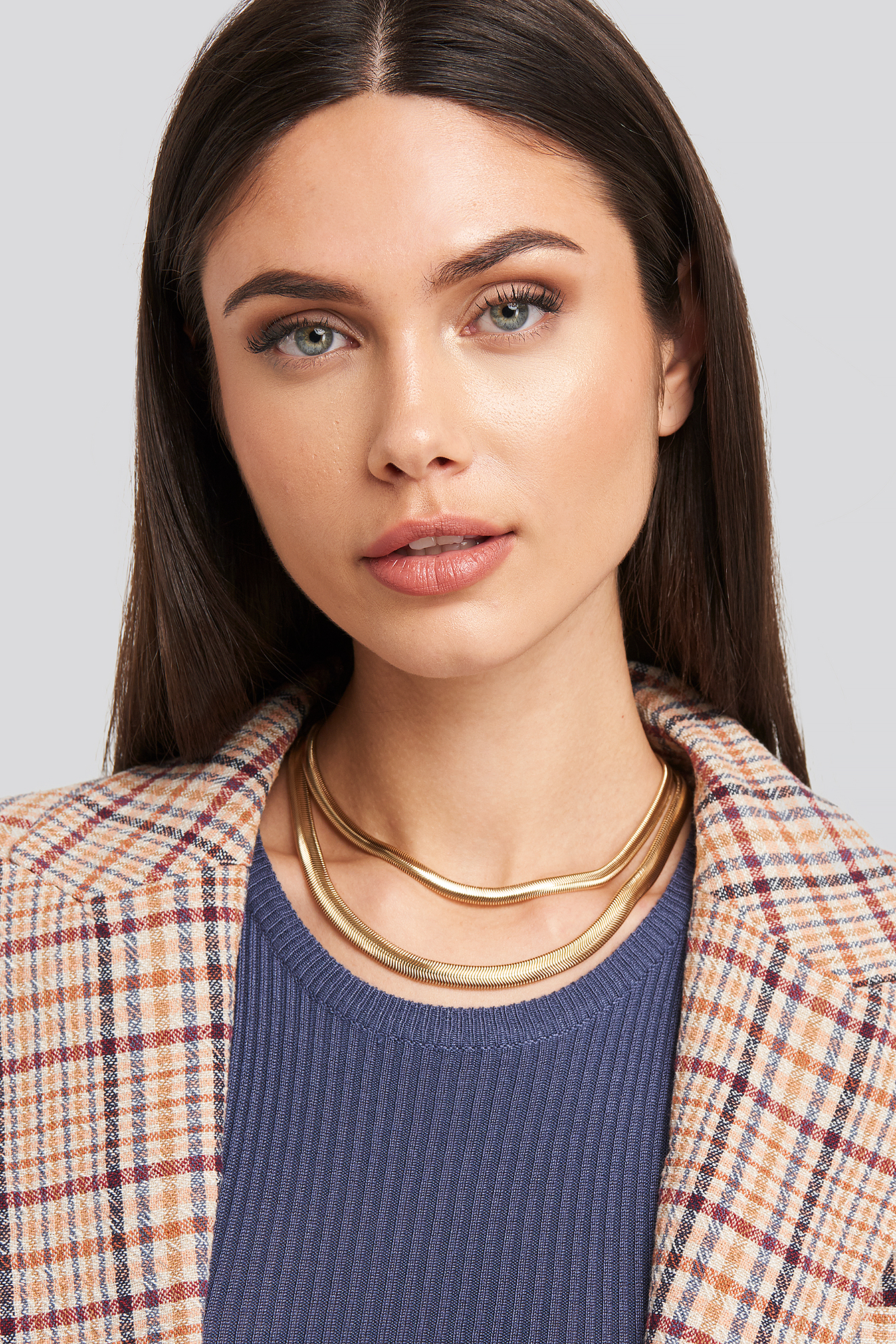 Fine Flat Chain Necklace Gold