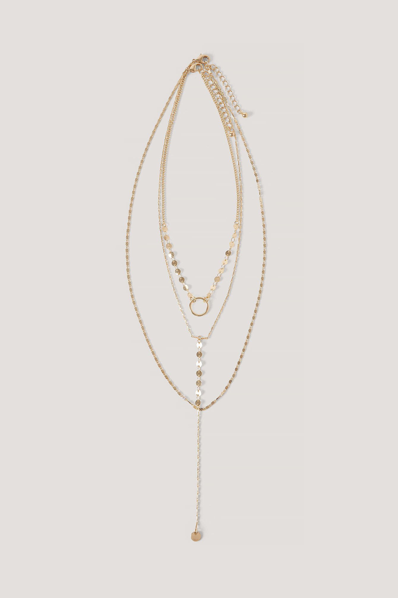 Fine Ring Detailed Drop Necklaces Gold | NA-KD