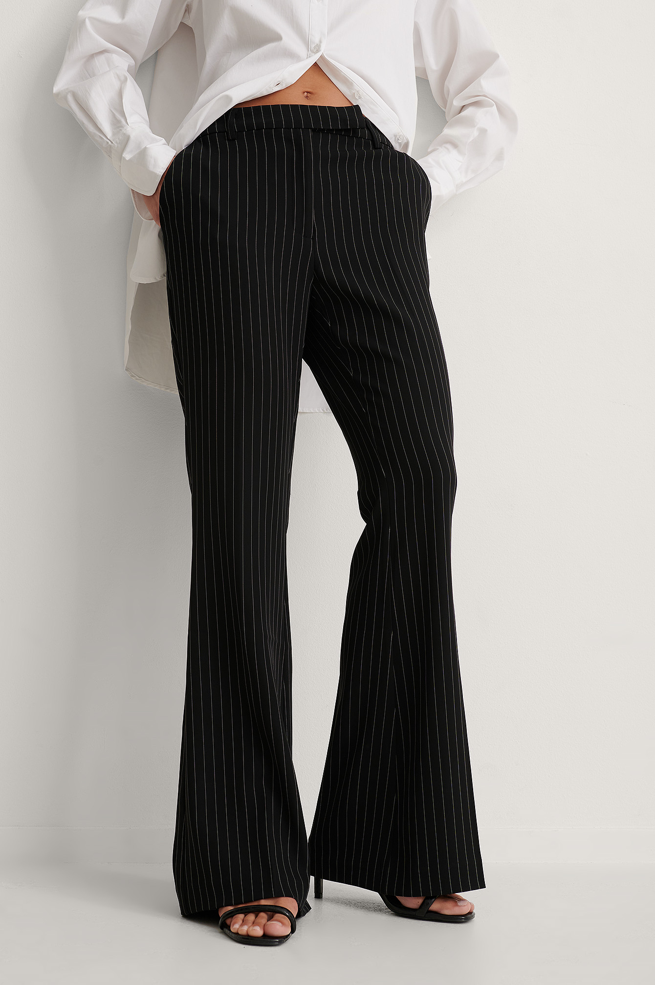  Other Stories coord pinstripe flare trouser in navy blue  ASOS