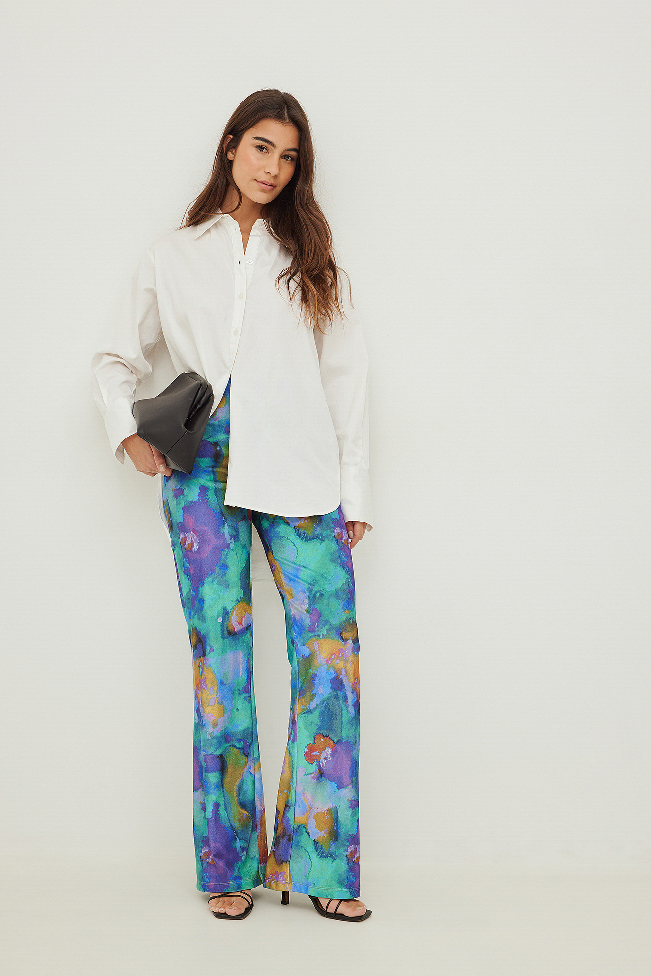 Flared Velvet Trousers Multicolor | na 