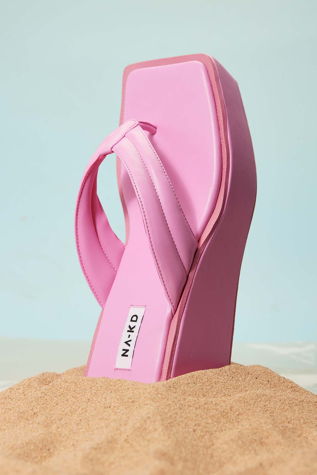 Light Pink Flatform High Heel Sandals