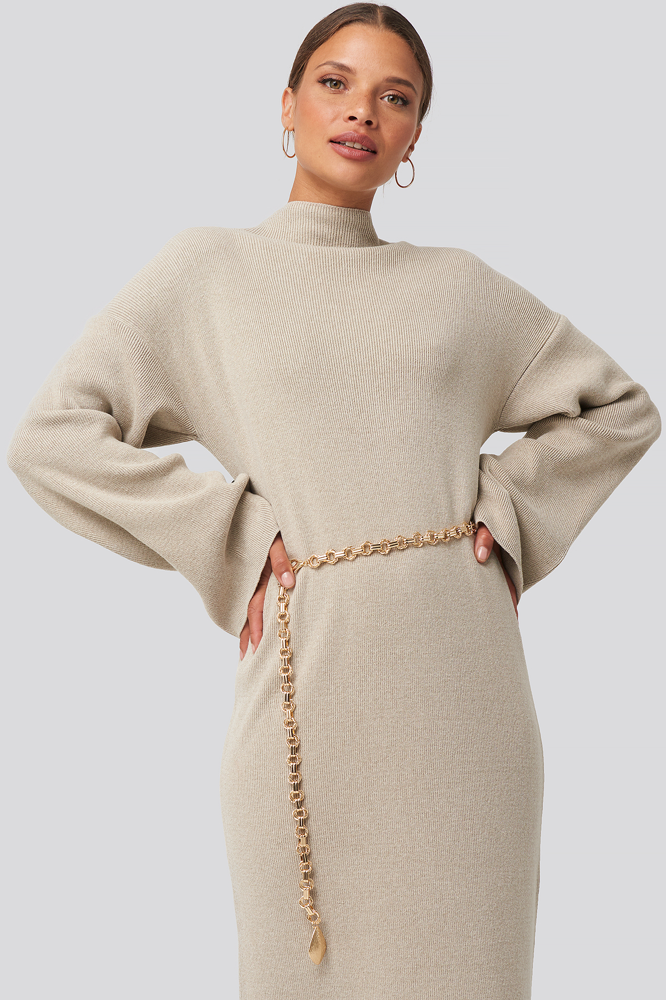 Flattened Chain Belt Gold