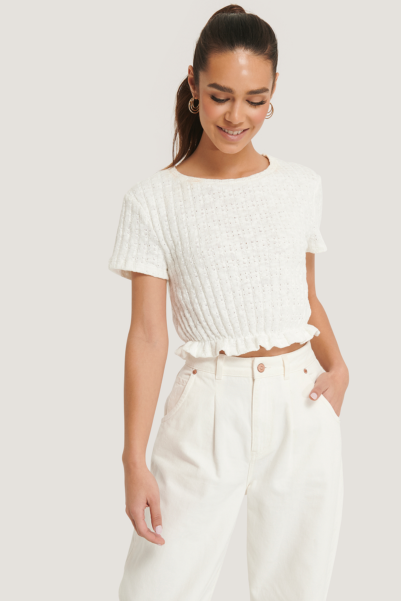 Flounce detail top