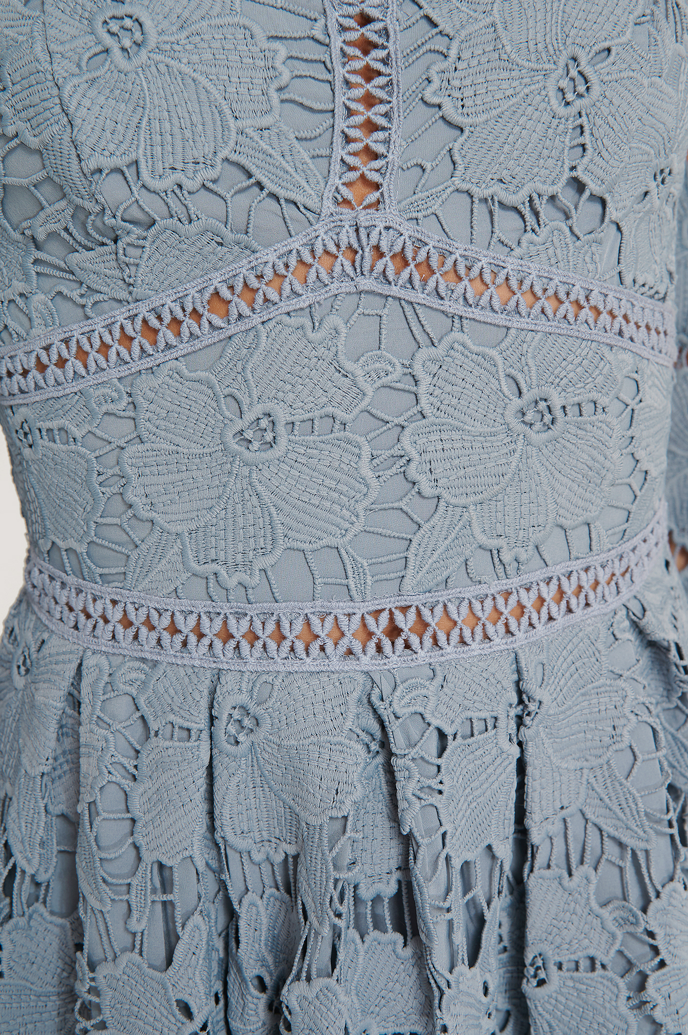 Na-kd Flower Crochet Dress Blue In Light Blue Na-kd Flower Crochet Dress Blue In Light Blue