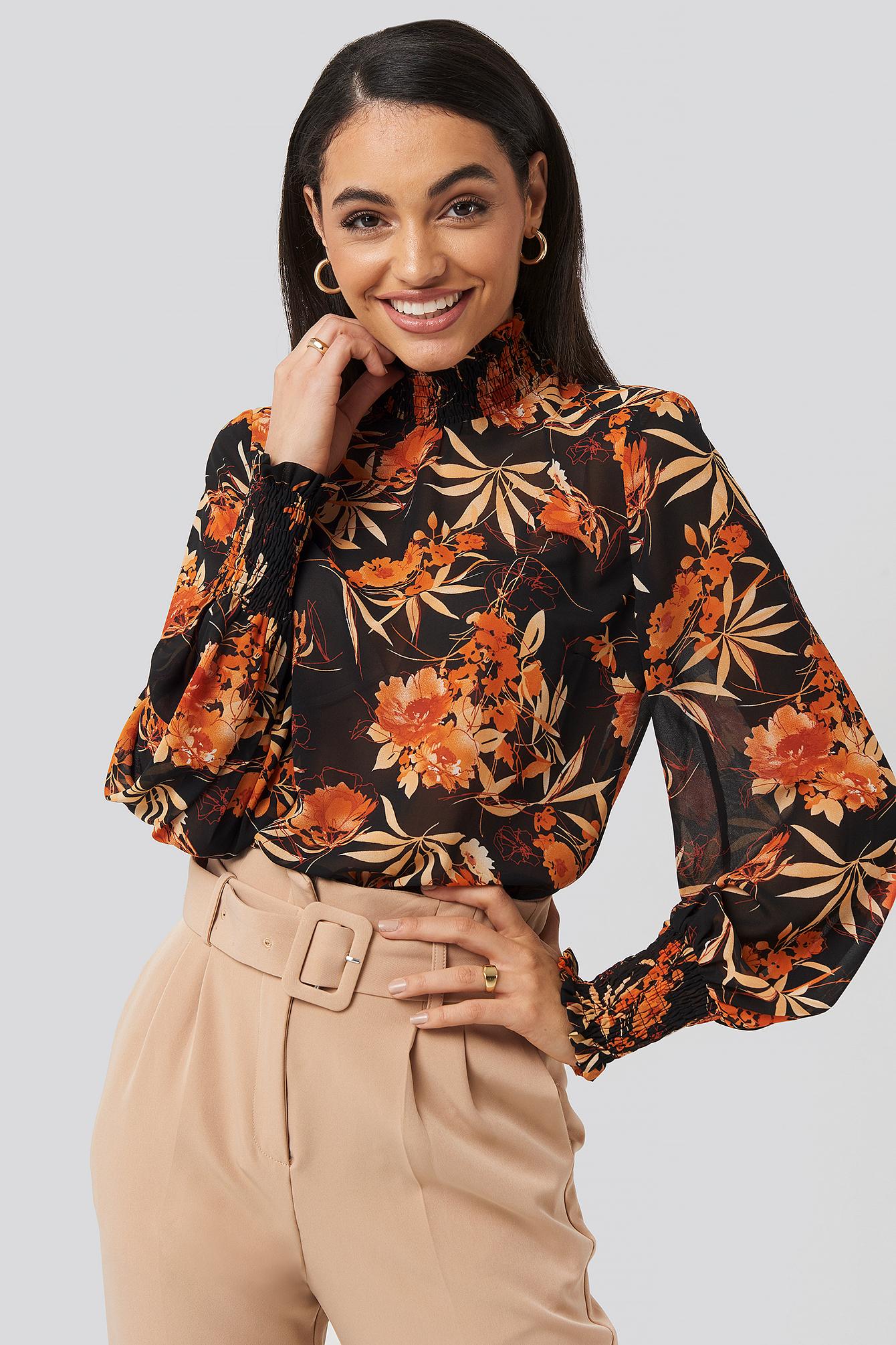 Flowy Flower Printed Blouse Multicolor | na-kd.com