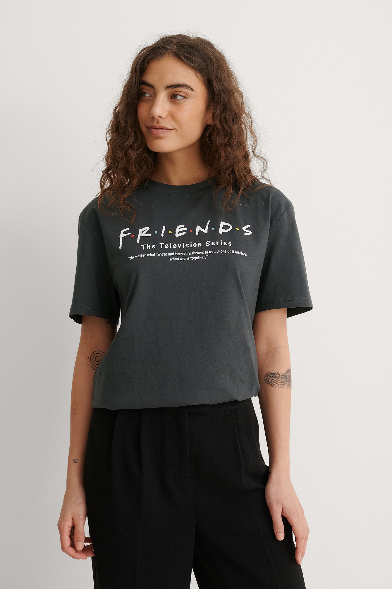Grey Friends Definition Økologisk Unisex T-shirt Med Print Med FRIENDS