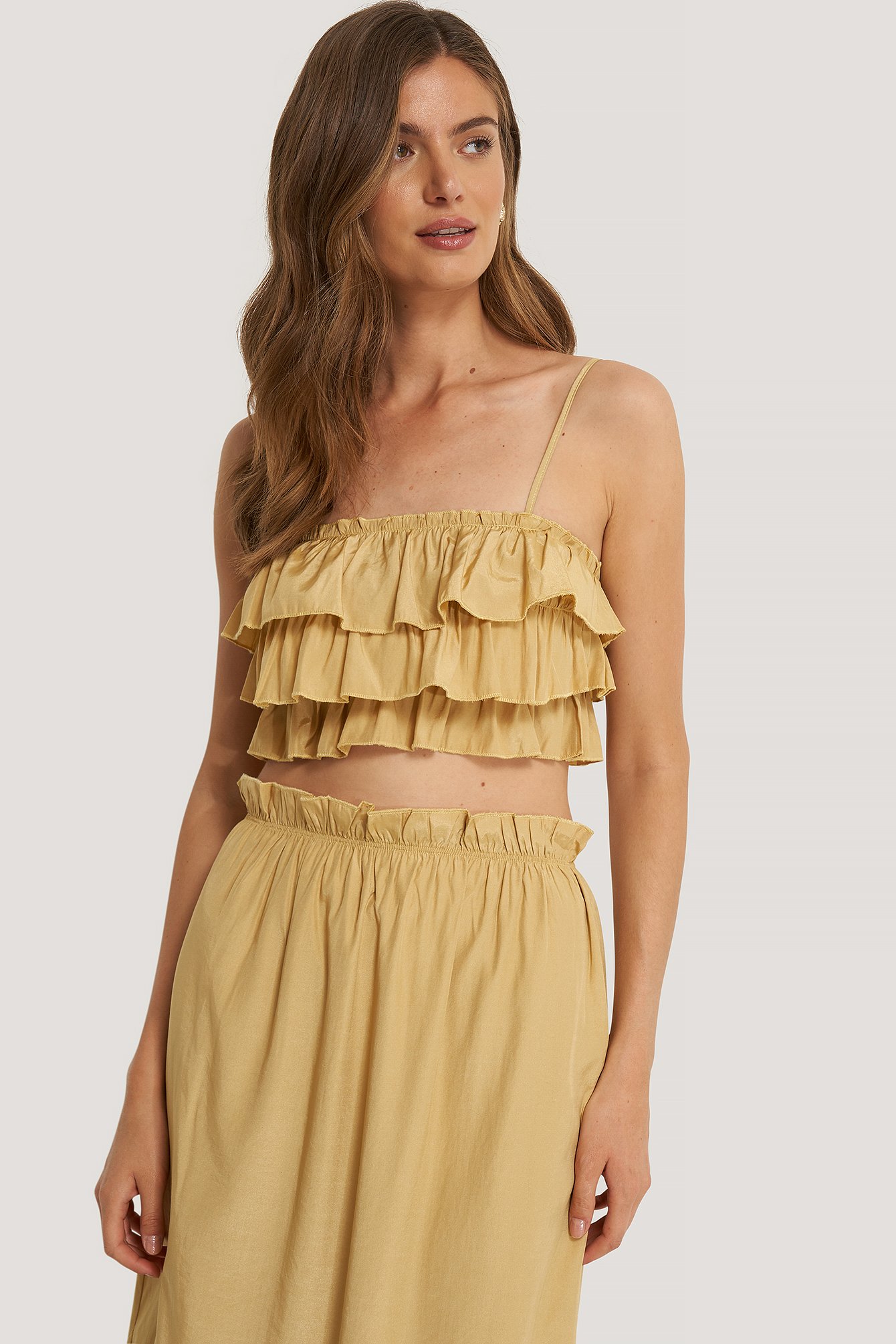Yellow Frill Detail Top