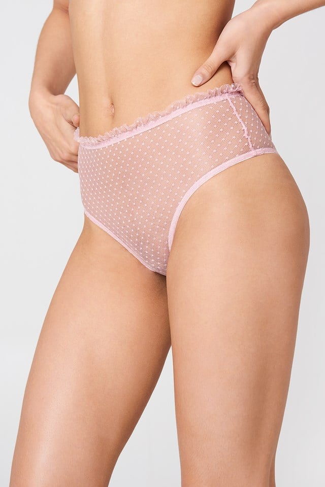 dusty pink dobby mesh panties picture