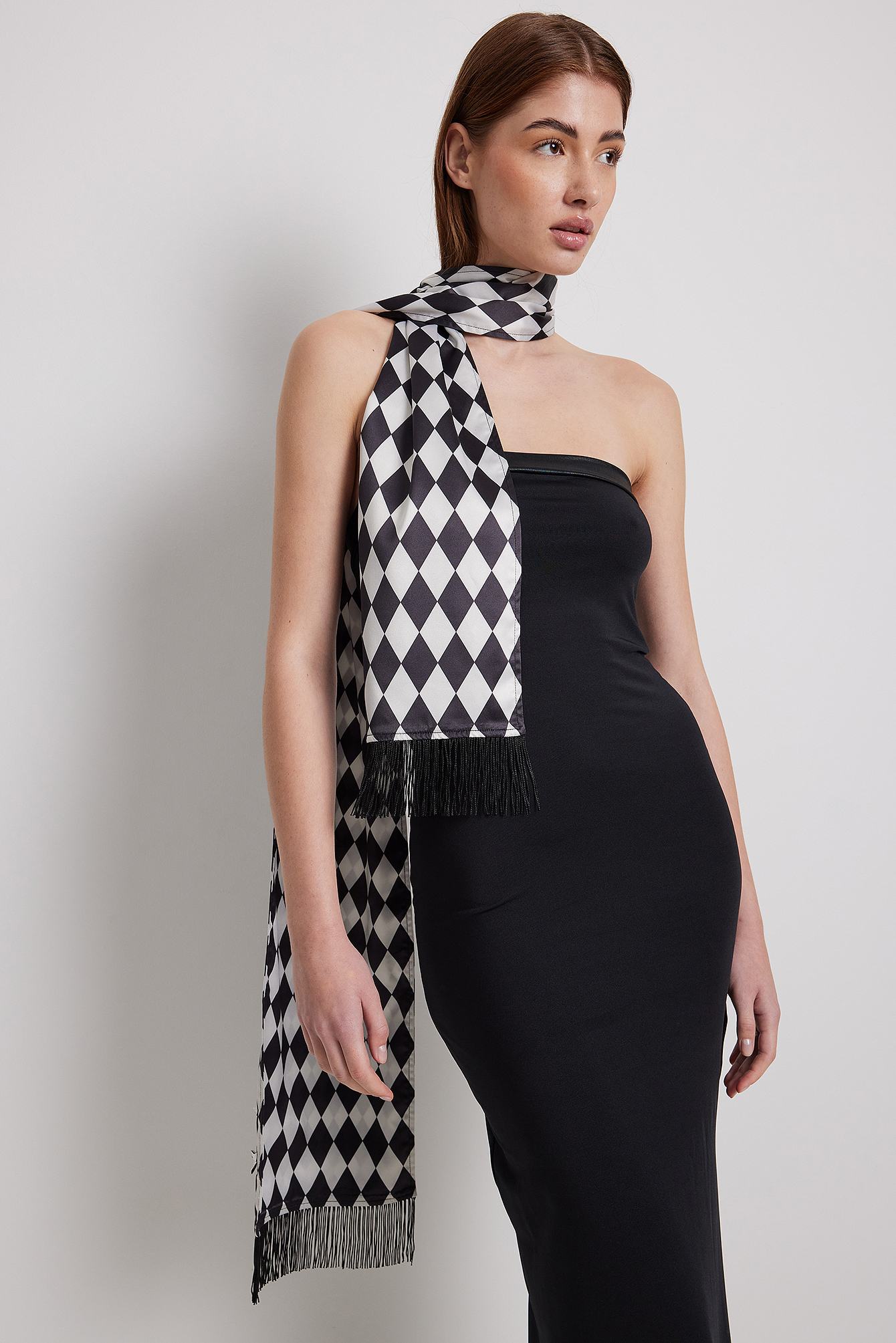 Fringe Scarf Checkered NAKD