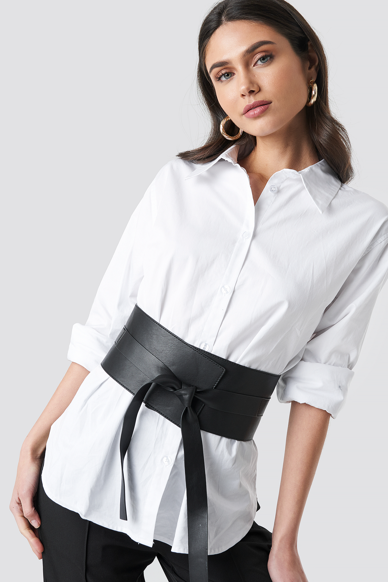 Front Knot Waist Belt Black