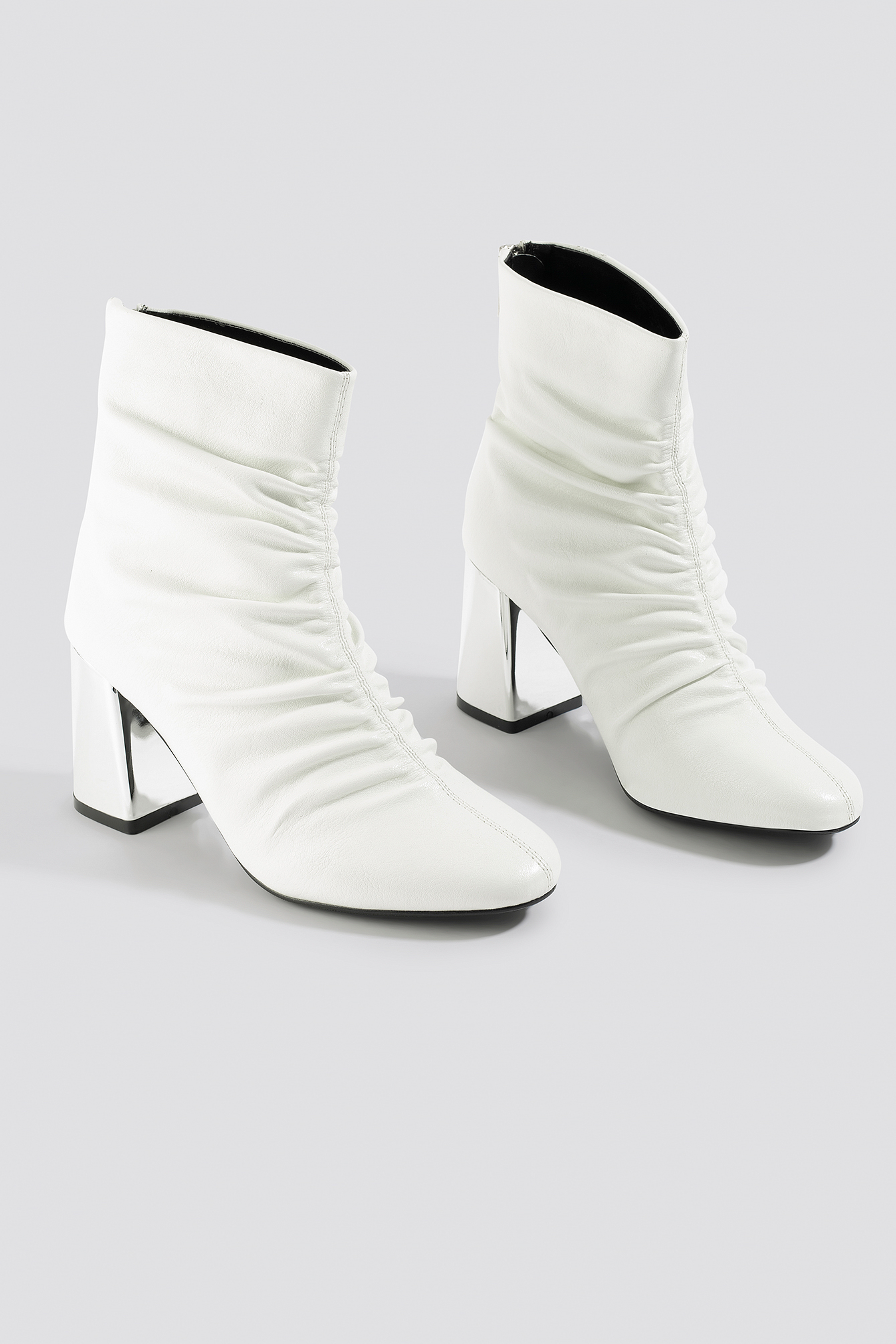 white mod boots