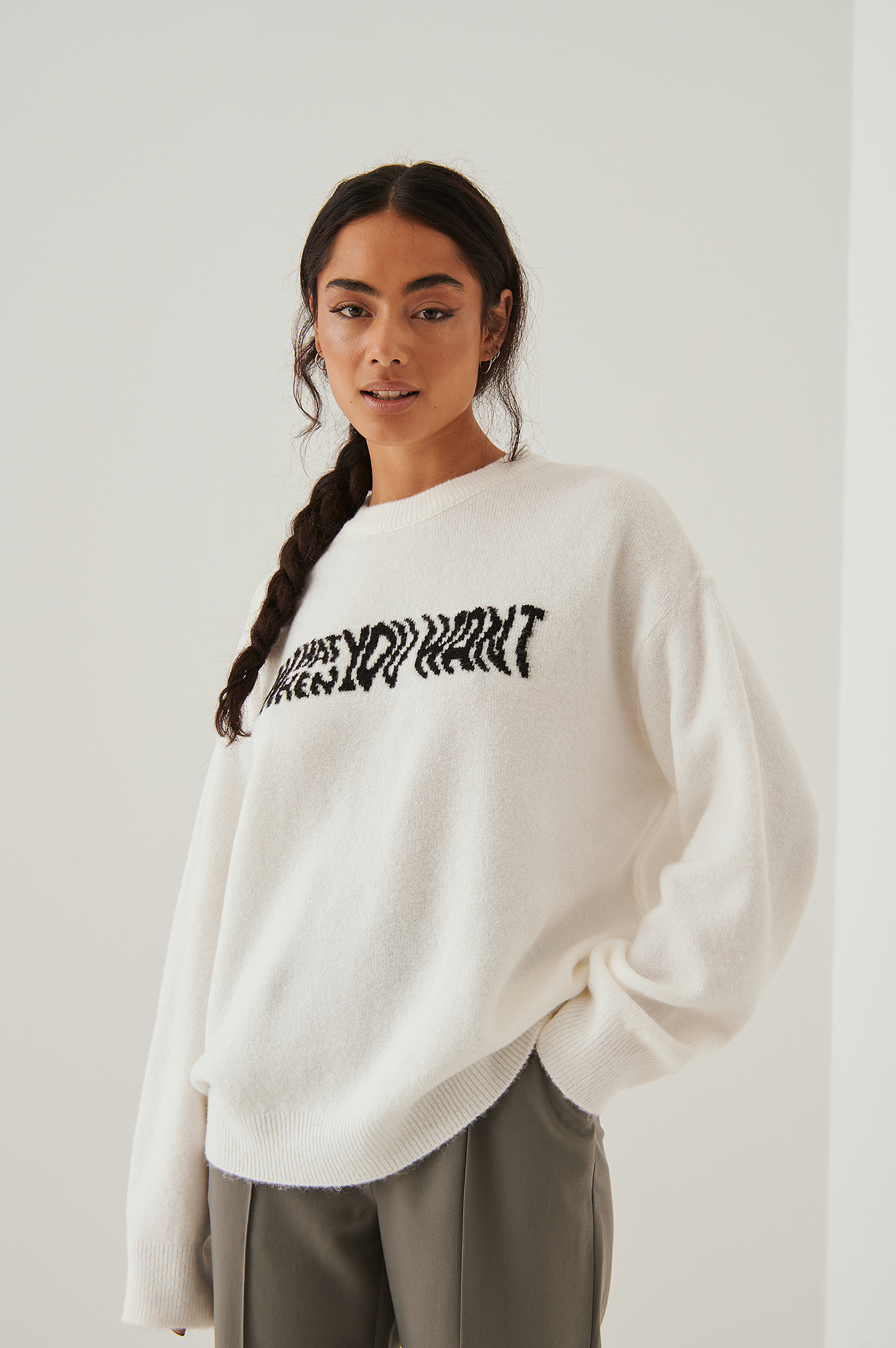 Offwhite Girlfriend Fit Knitted Sweater