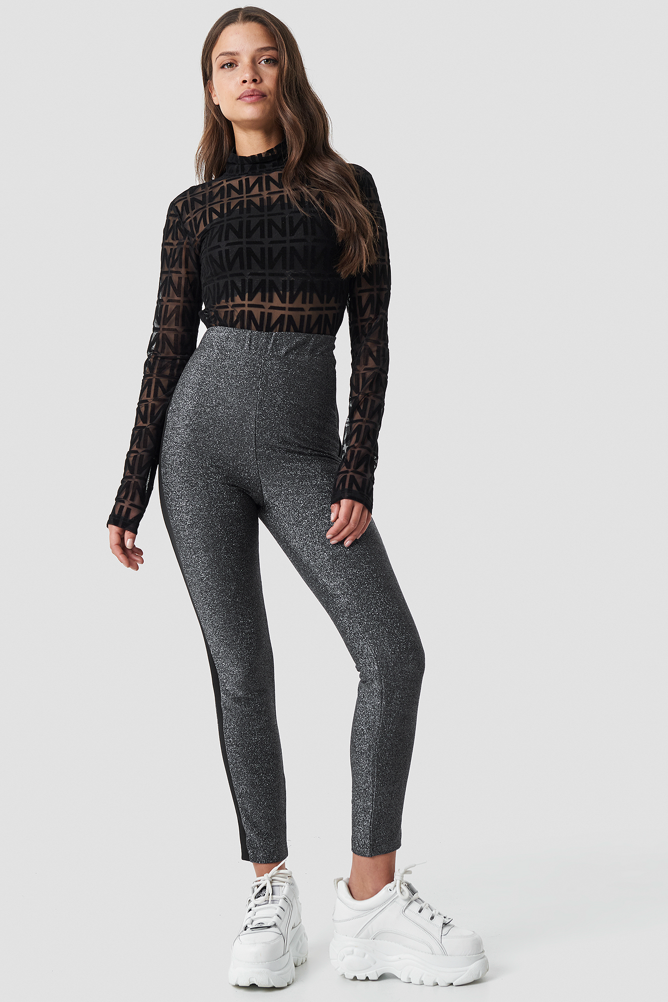 Glittery Leggings Black