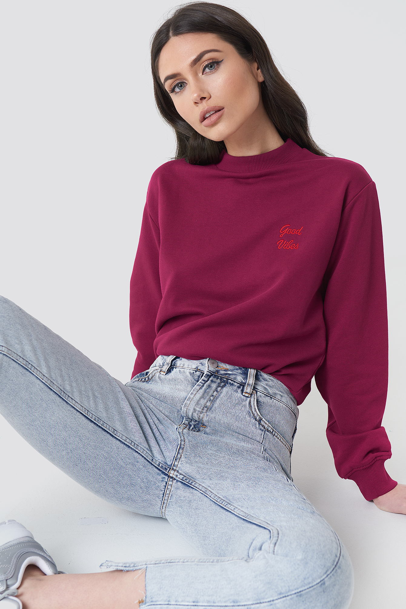 Good Vibes Sweatshirt Burgundy