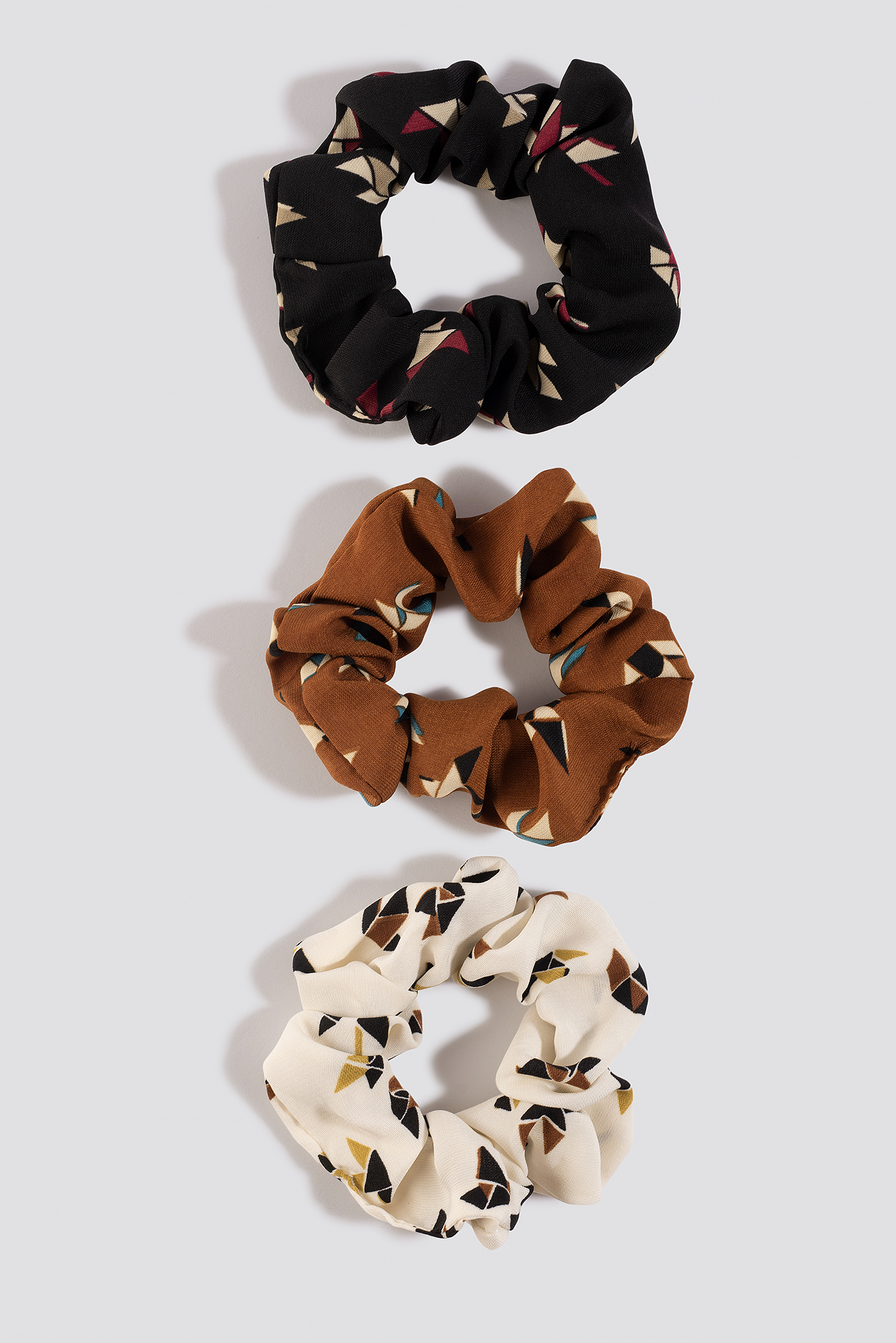 Graphic Patterned Scrunchies Mixed