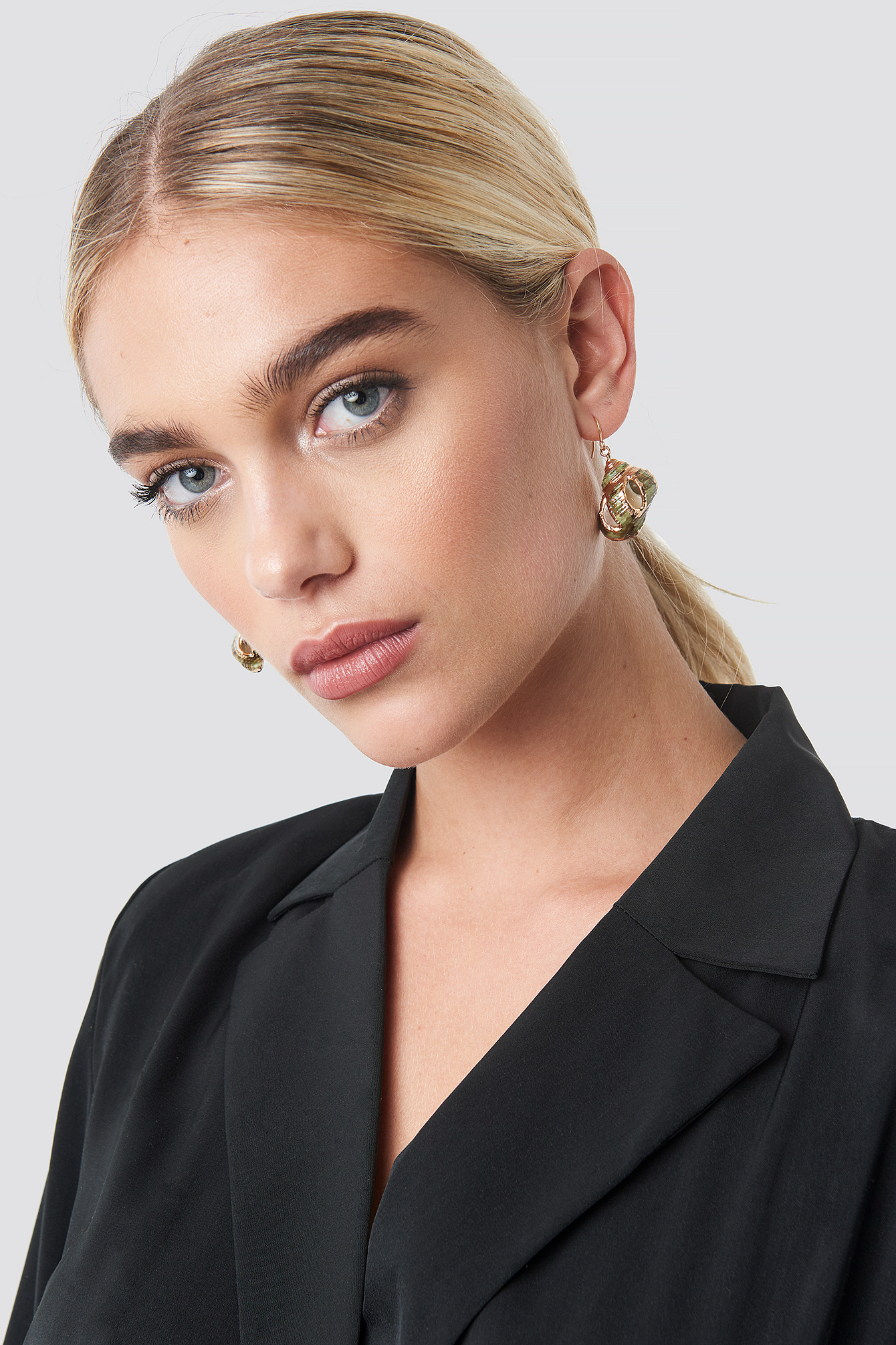 Green Shell Earrings Green