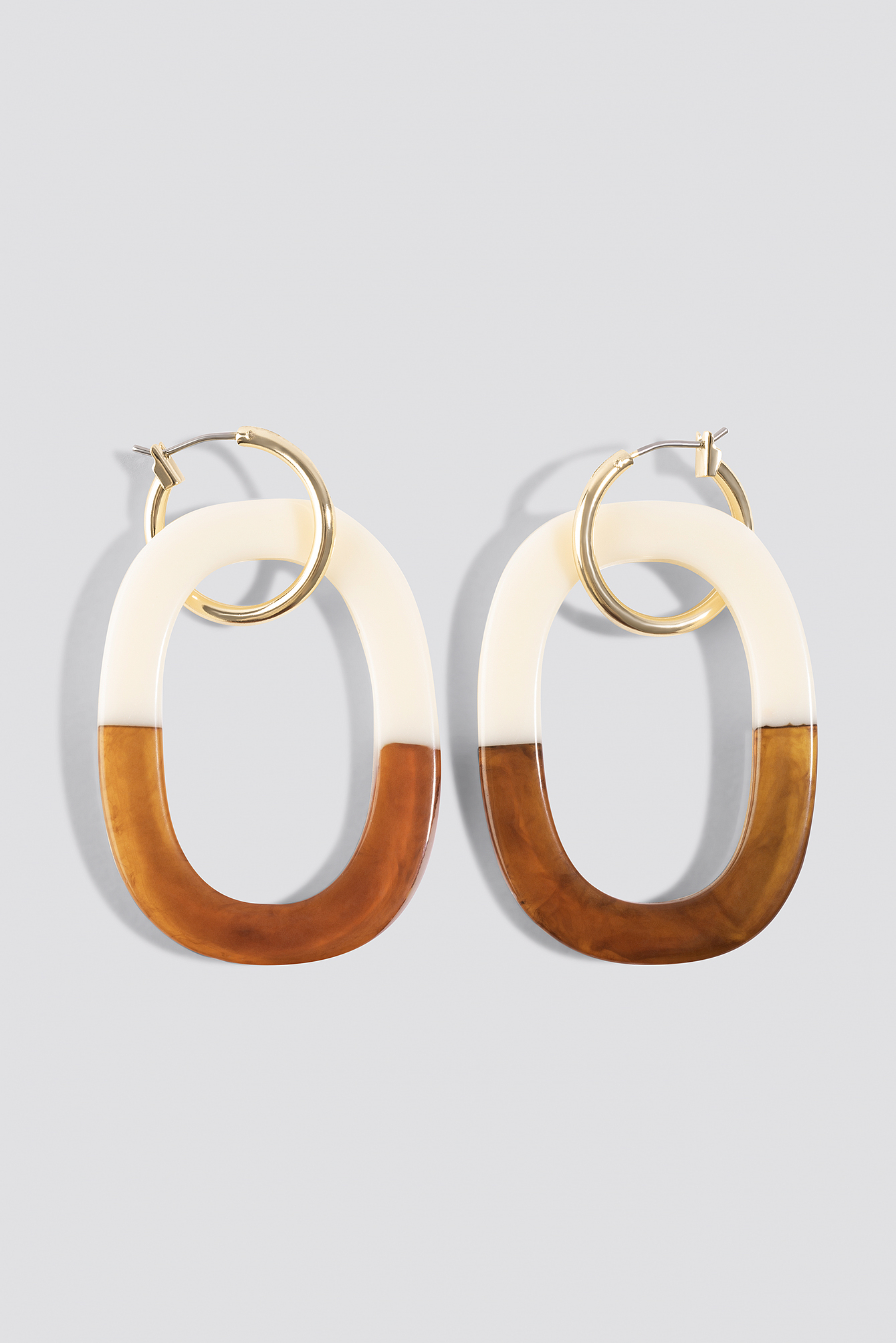 Half Tortoise Hoop Earrings Olive