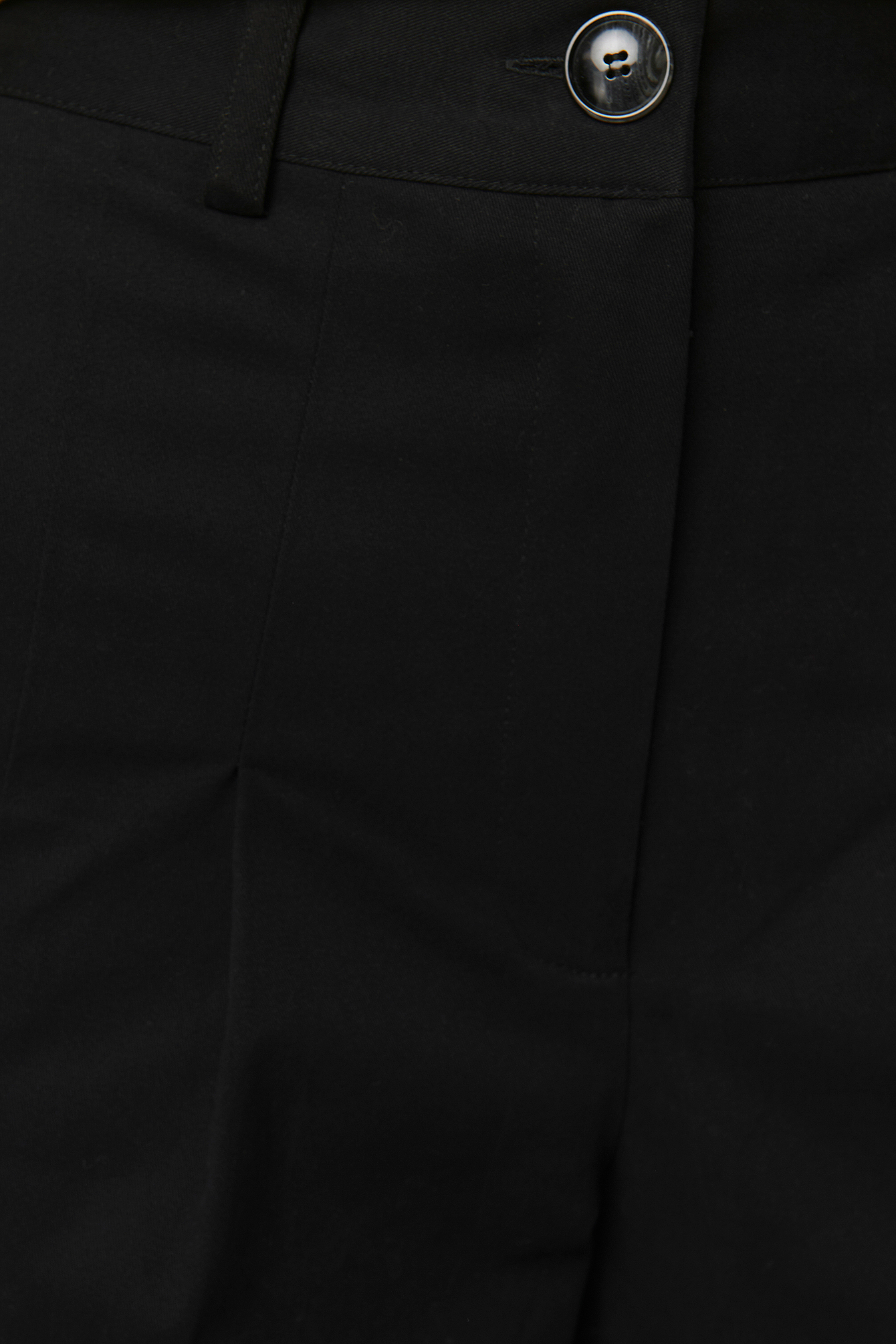 Black Heavy Cotton-blend Pants