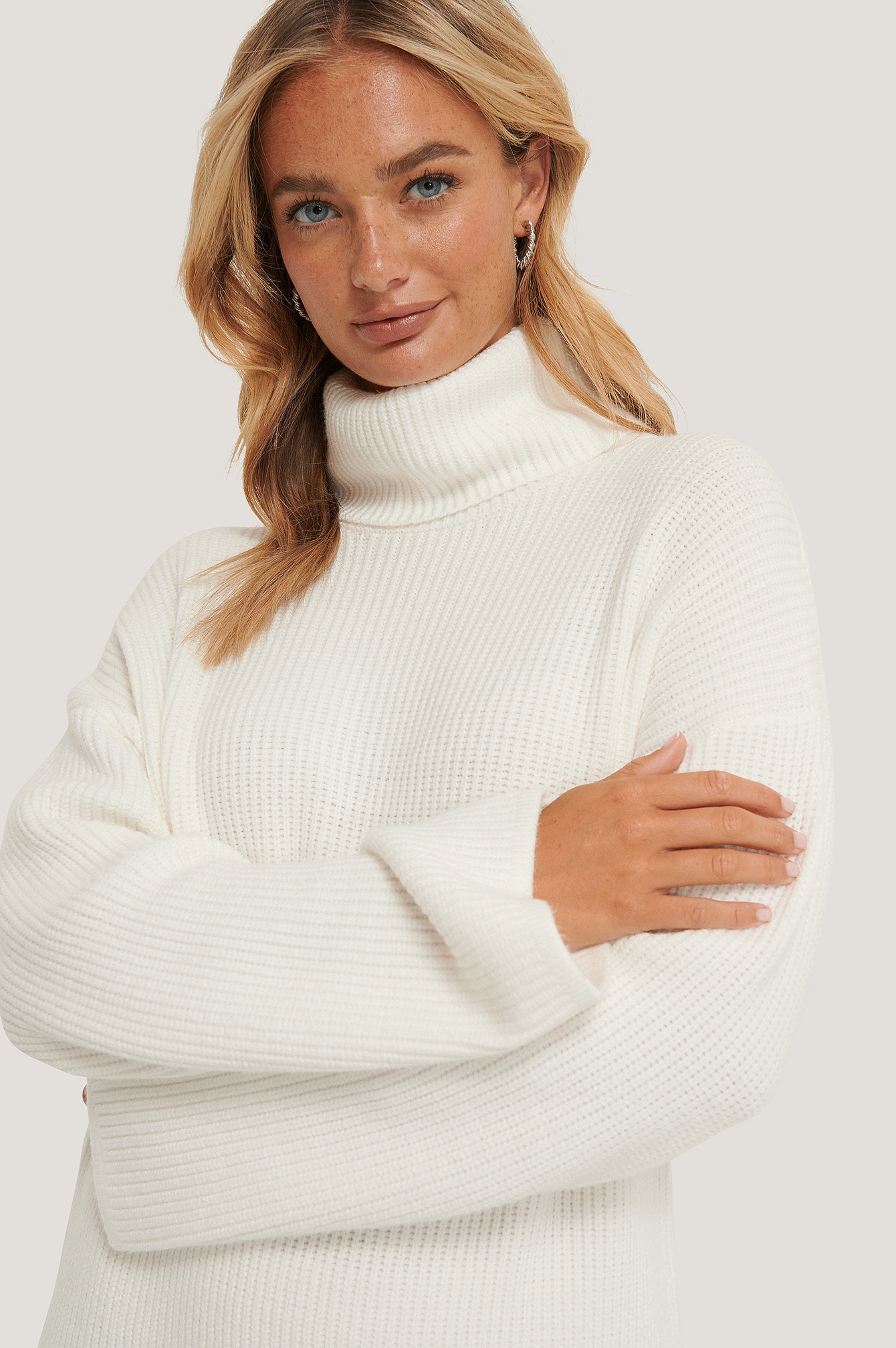 Heavy Knit Sweater White