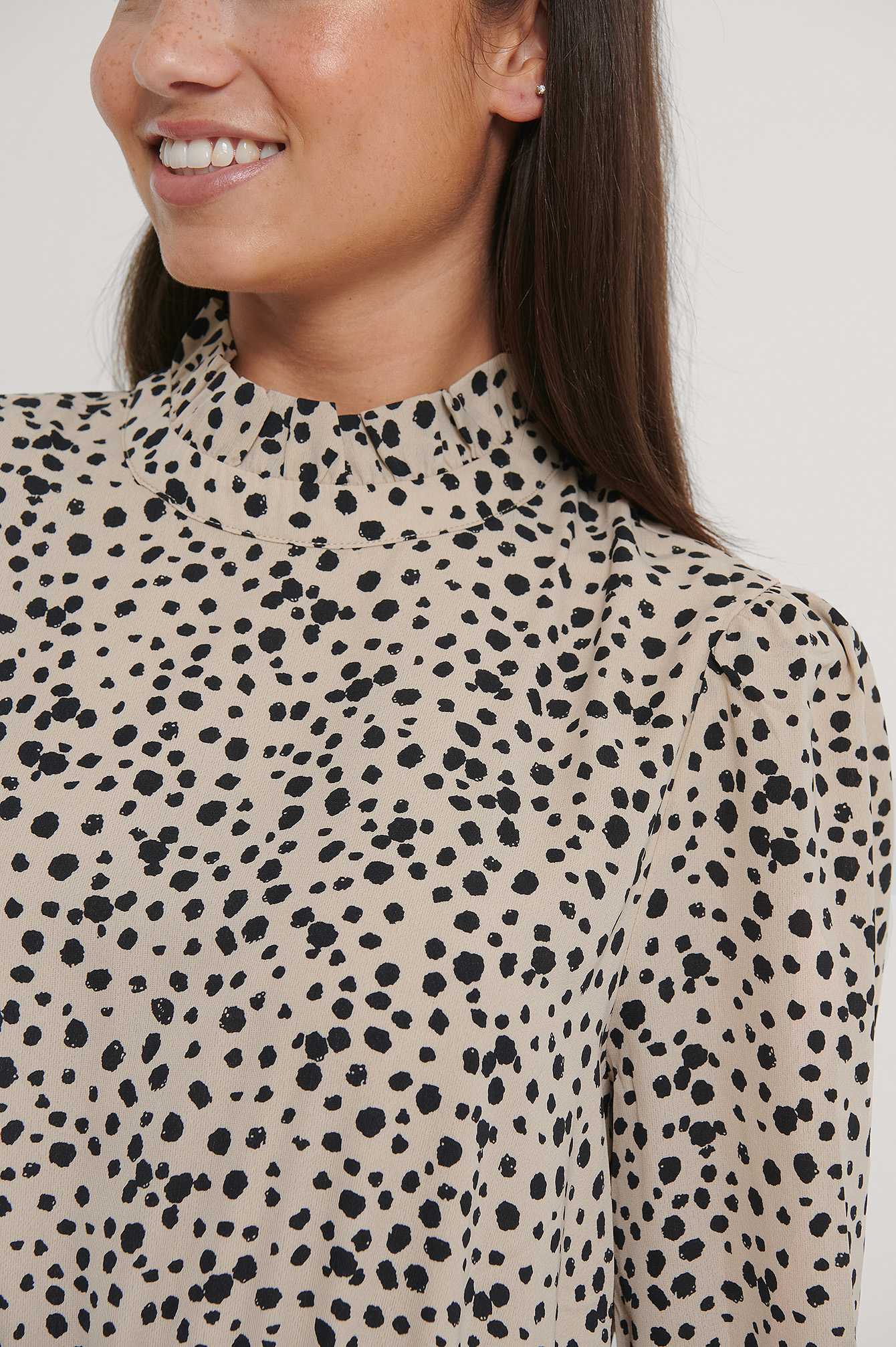 High Neck Elastic Waist Midi Dress 