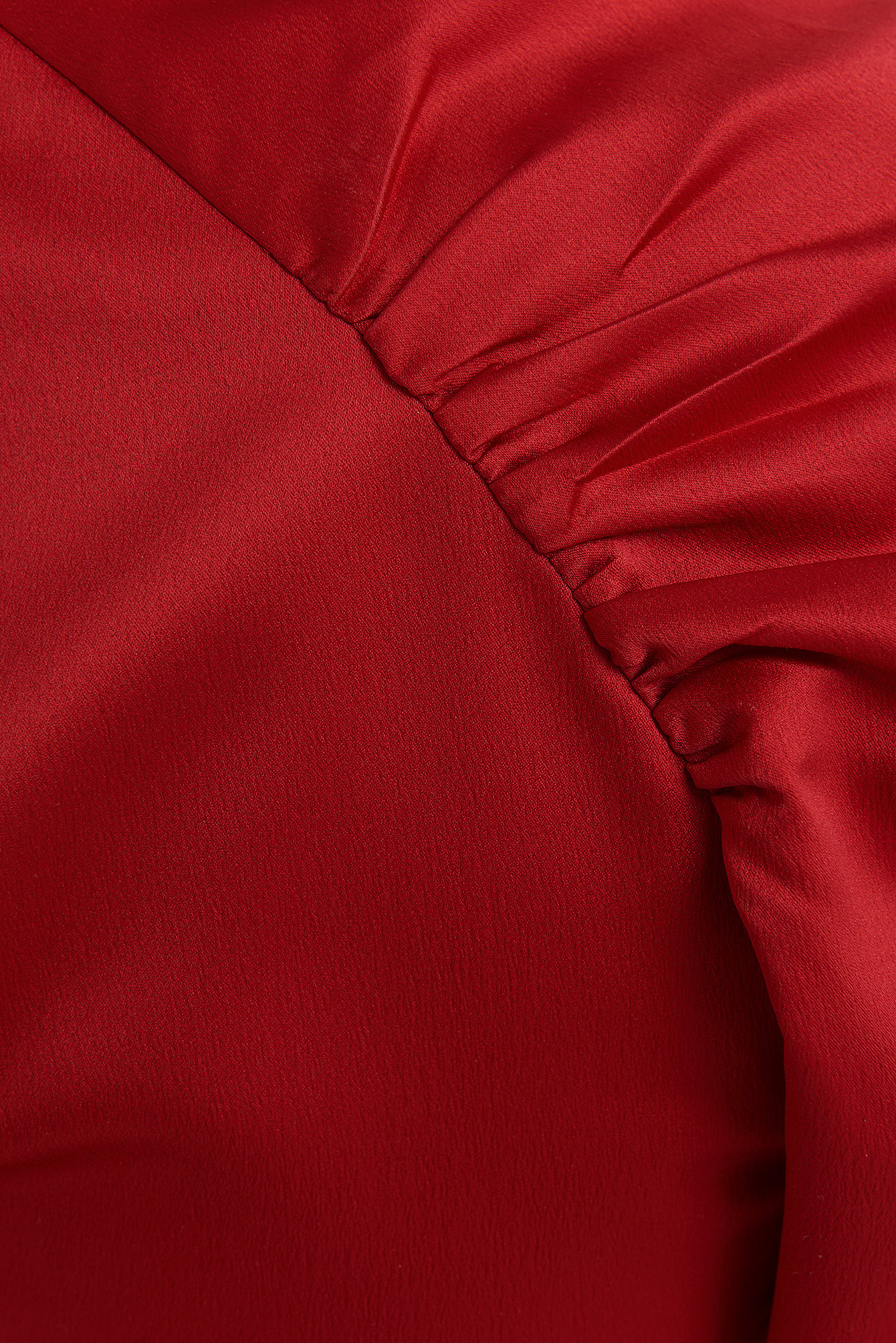 High Neck Gathered Sleeve Dress Red | na-kd.com