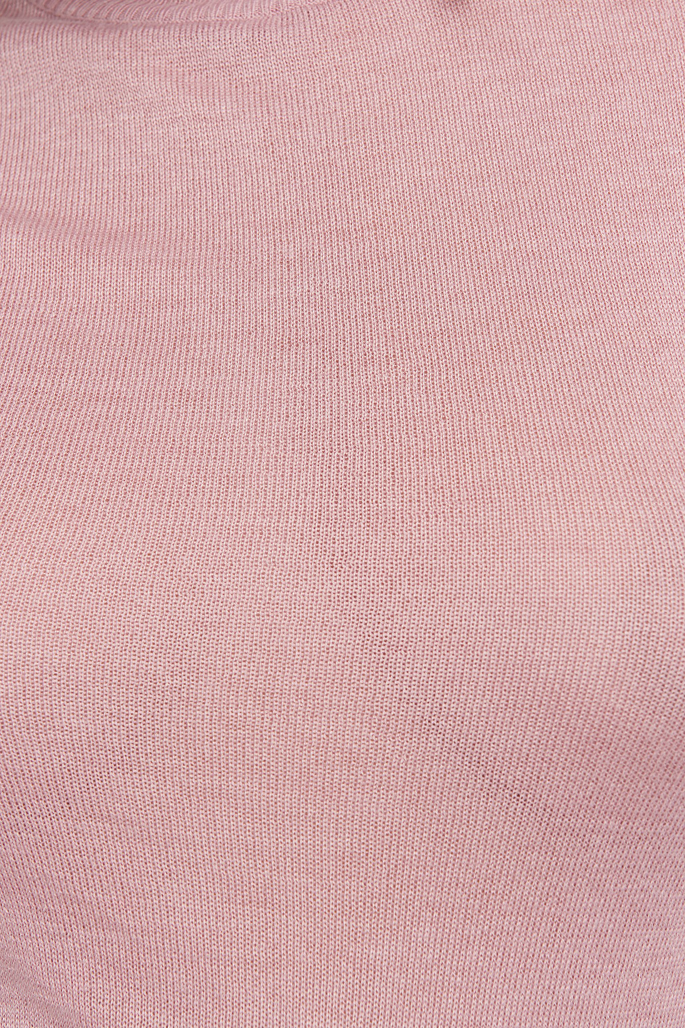 Dusty Pink High Neck Light Knit Sweater