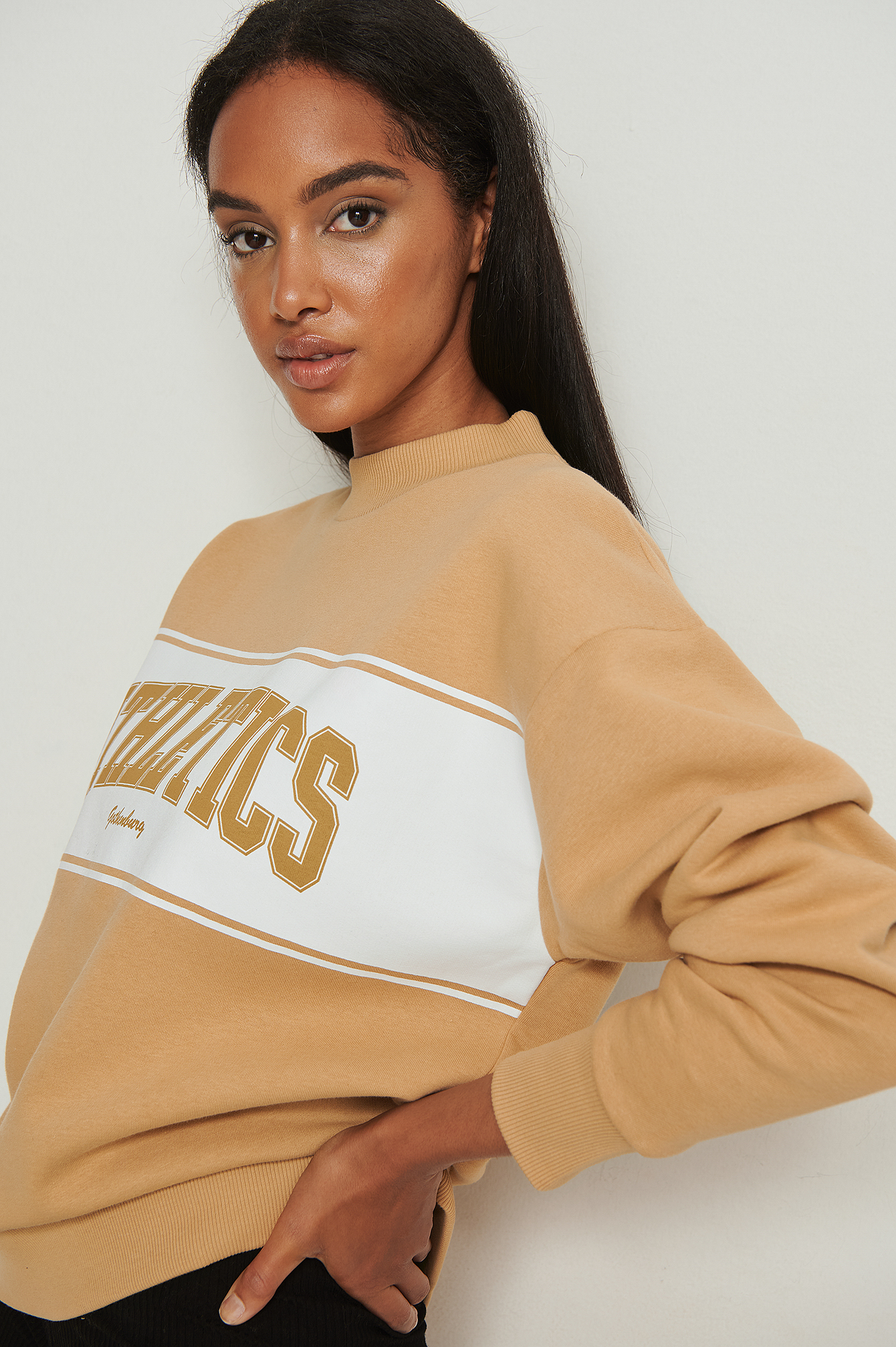 High Neck Sweater Beige NAKD