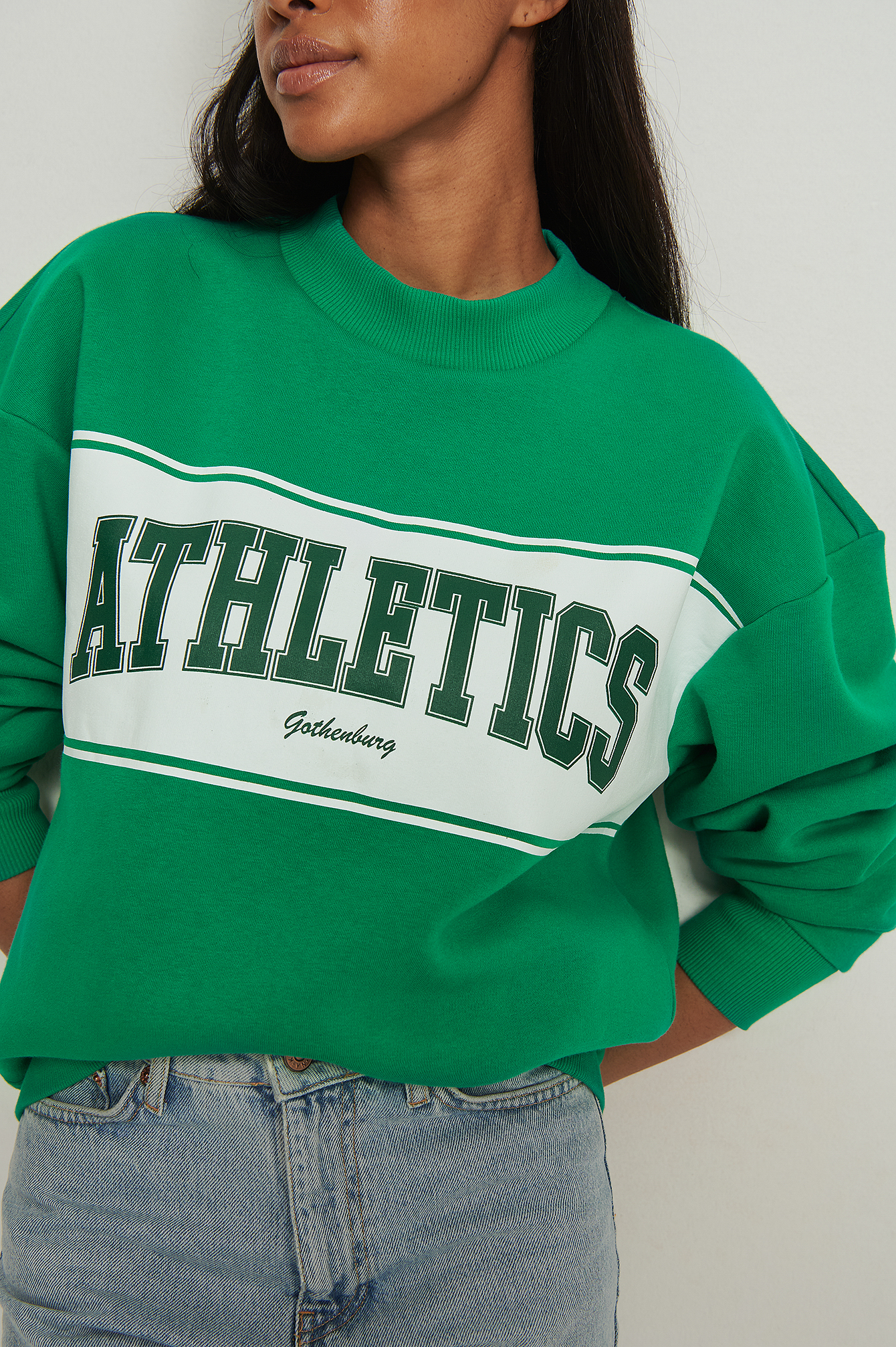 High Neck Sweater Green