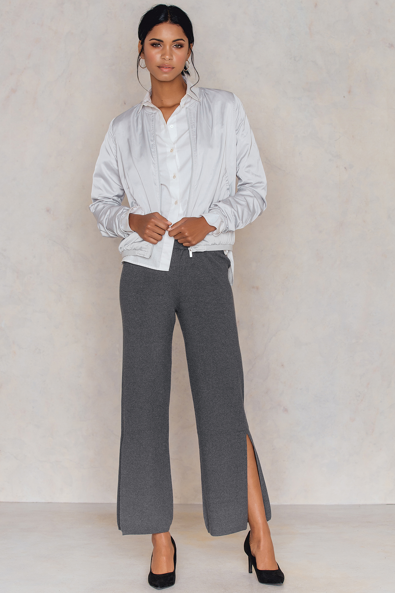 Knit Pants Without Seam  Mid Grey main image 0